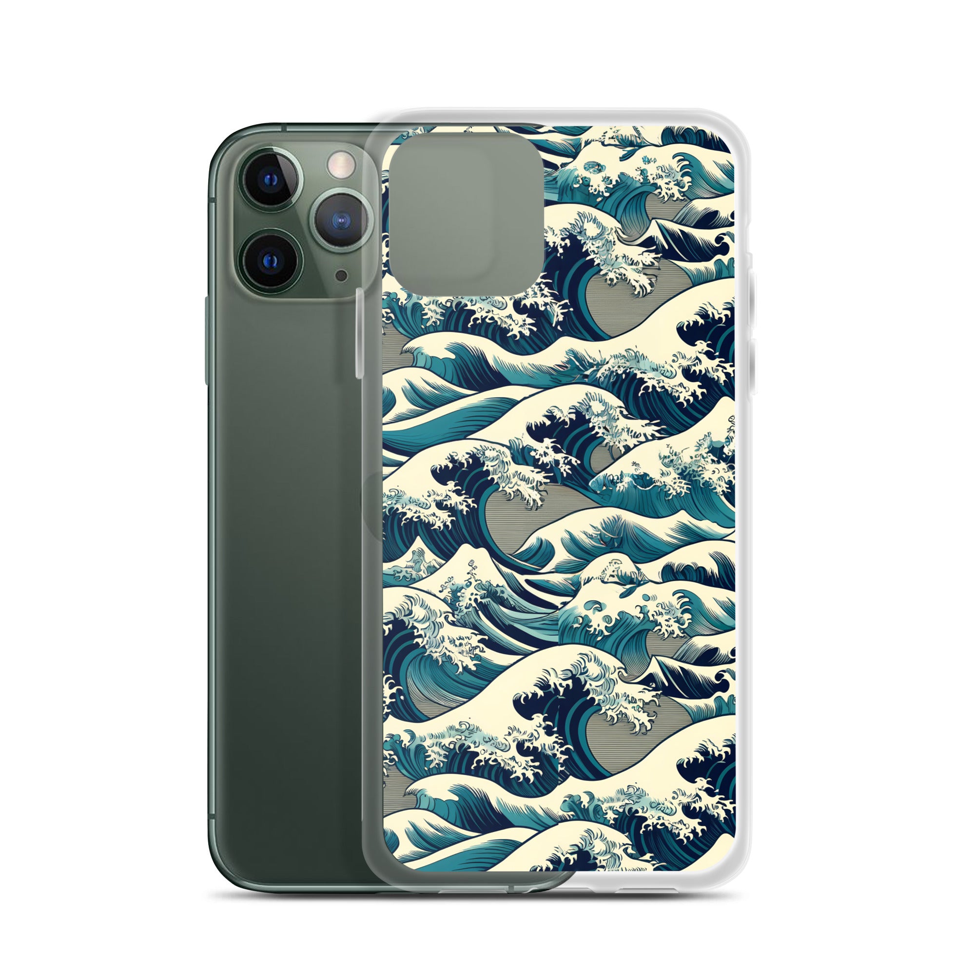 Hokusai „Die große Welle vor Kanagawa“ – berühmtes Gemälde – iPhone®-Hülle | Transparente Kunsthülle für iPhone®