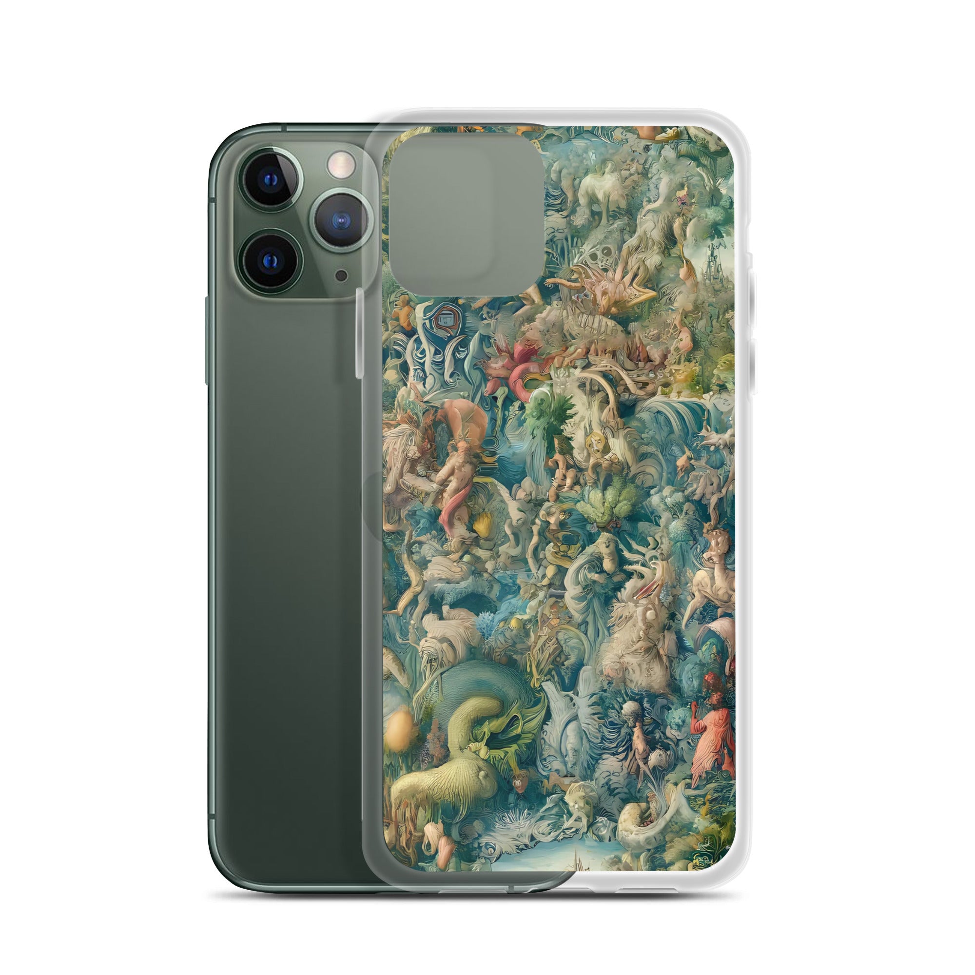 Hieronymus Bosch „Der Garten der Lüste“, berühmtes Gemälde, iPhone®-Hülle | Transparente Kunsthülle für iPhone®