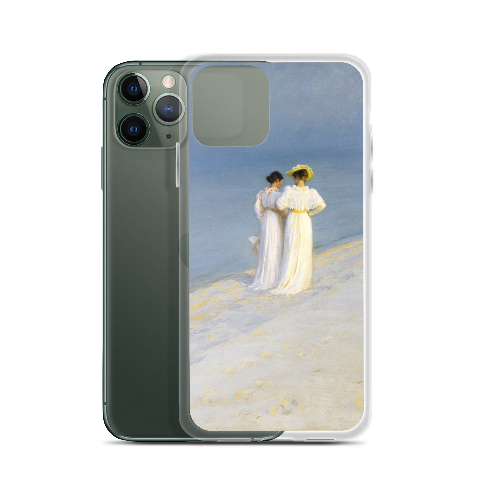 P.S. Krøyer 'Summer Evening on Skagen's Southern Beach' Famous Painting iPhone® Case | Clear Art Case for iPhone®