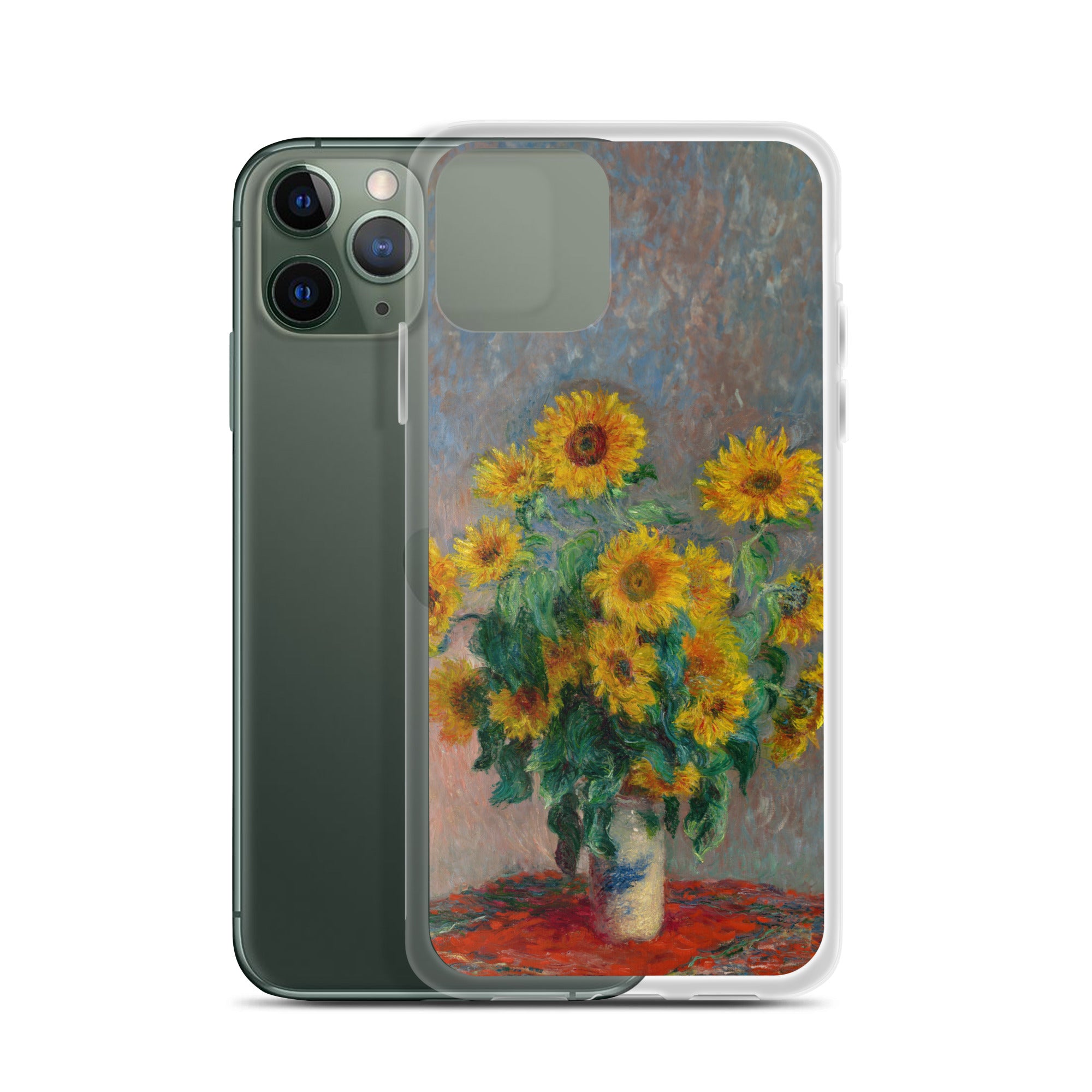 Claude Monet „Sonnenblumenstrauß“, berühmtes Gemälde, iPhone®-Hülle | Transparente Kunsthülle für iPhone®