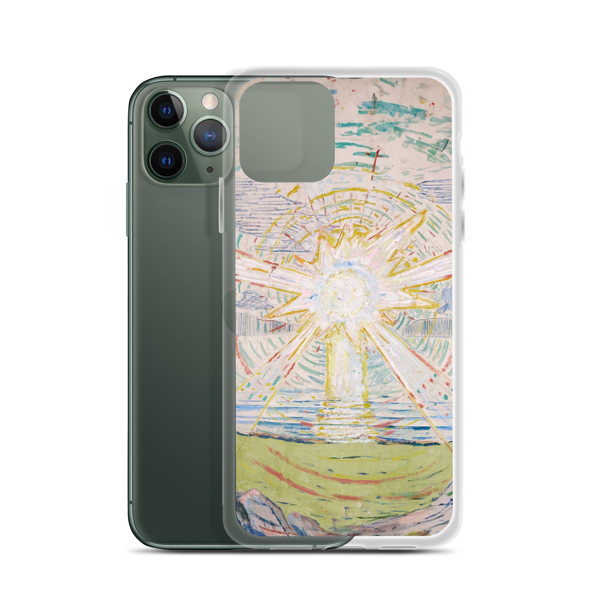 Edvard Munch „Die Sonne“, berühmtes Gemälde, iPhone®-Hülle | Transparente Kunsthülle für iPhone®