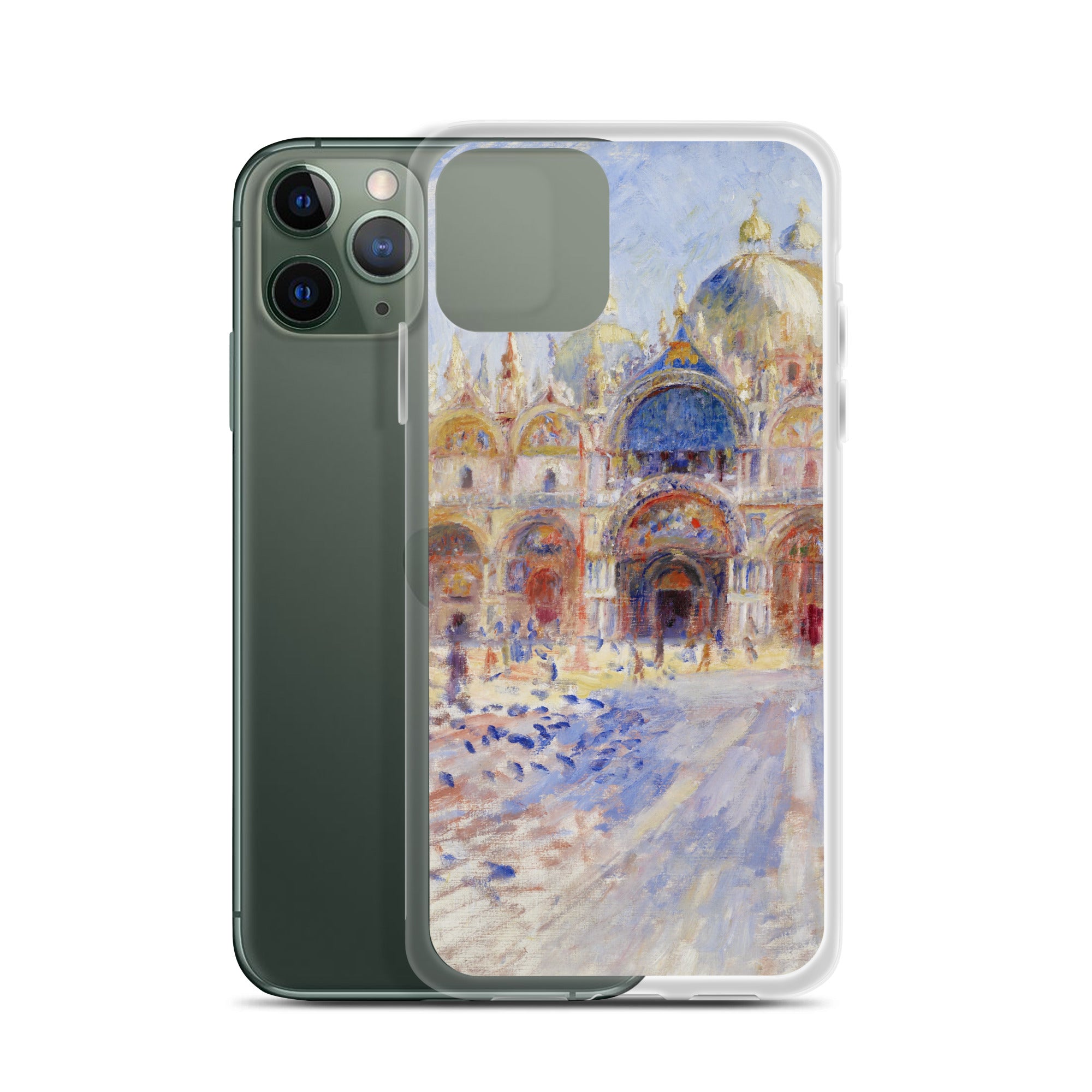 Pierre-Auguste Renoir 'The Piazza San Marco, Venice' Famous Painting iPhone® Case | Clear Art Case for iPhone®