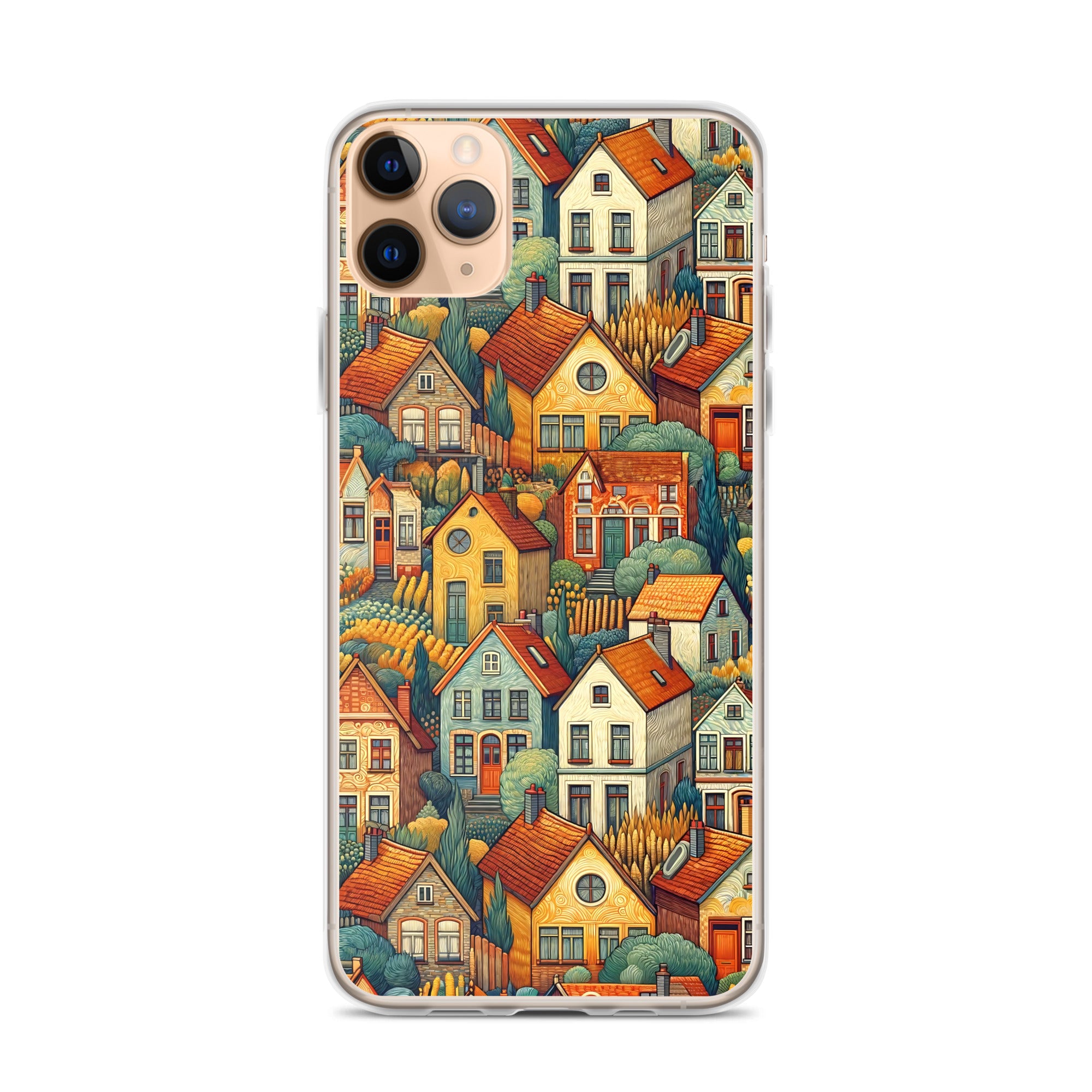 Famous Painting iPhone® Case | Clear Art Case for iPhone® Vincent van Gogh 'Houses at Auvers'