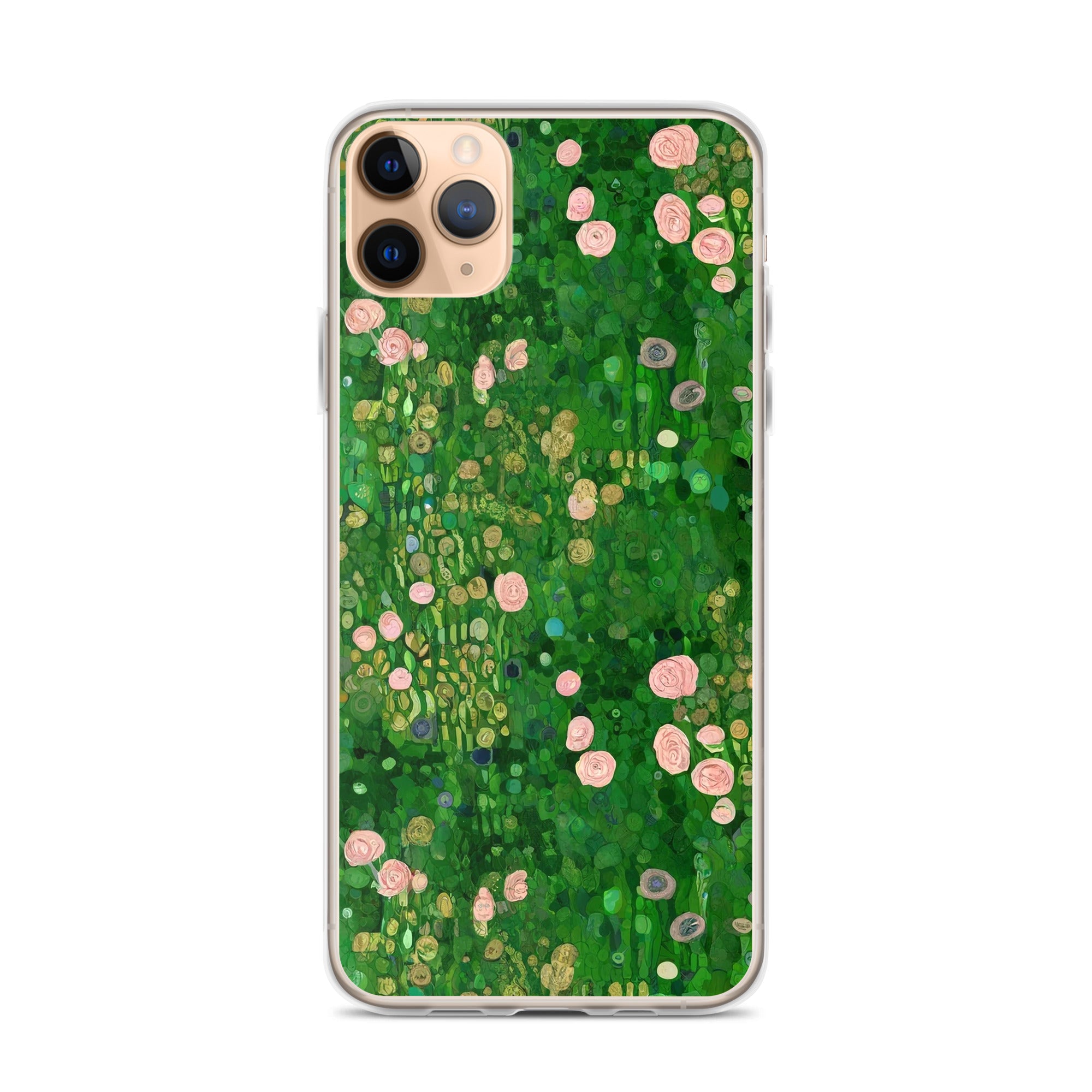 Gustav Klimt „Rosenbüsche unter den Bäumen“, berühmtes Gemälde, iPhone®-Hülle | Transparente Kunsthülle für iPhone®