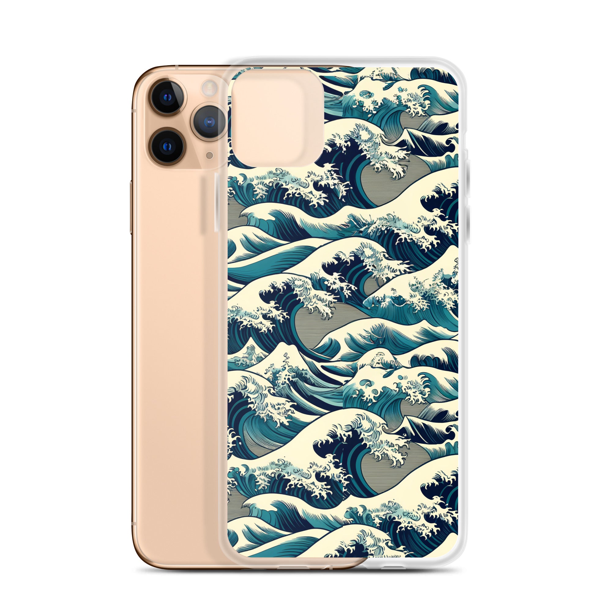 Hokusai „Die große Welle vor Kanagawa“ – berühmtes Gemälde – iPhone®-Hülle | Transparente Kunsthülle für iPhone®