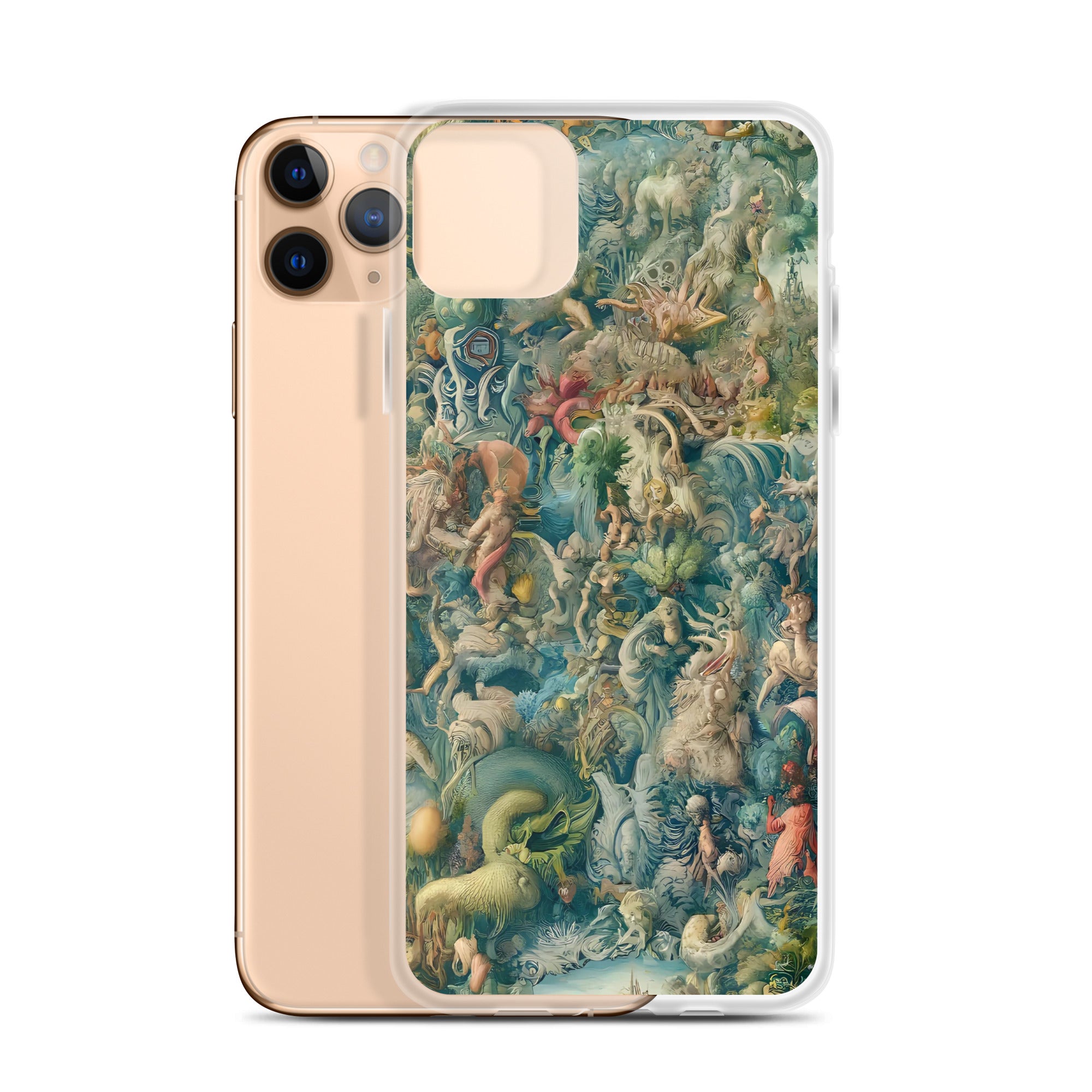 Hieronymus Bosch „Der Garten der Lüste“, berühmtes Gemälde, iPhone®-Hülle | Transparente Kunsthülle für iPhone®