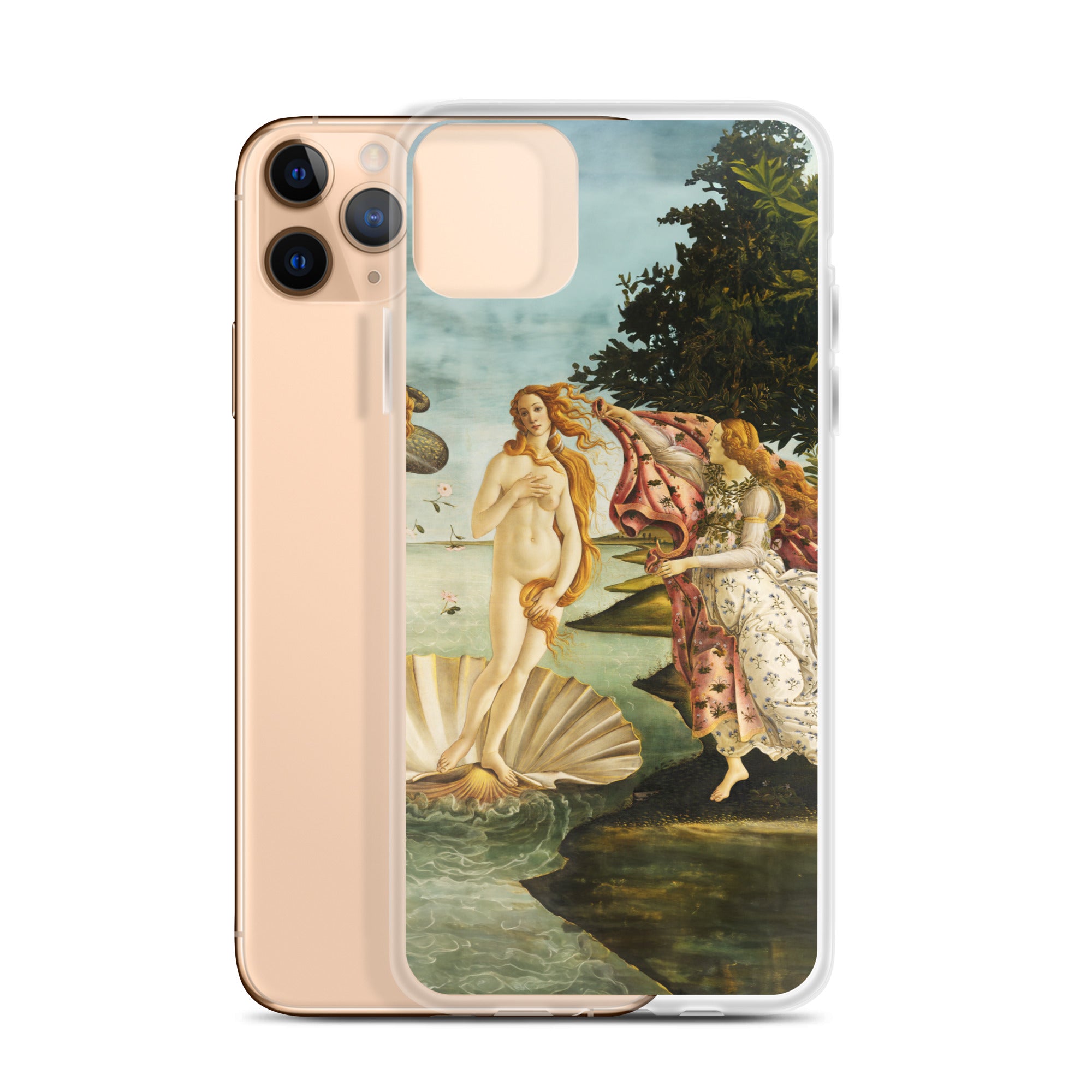 Sandro Botticellis berühmtes Gemälde „Die Geburt der Venus“ – iPhone®-Hülle | Transparente Kunsthülle für iPhone®