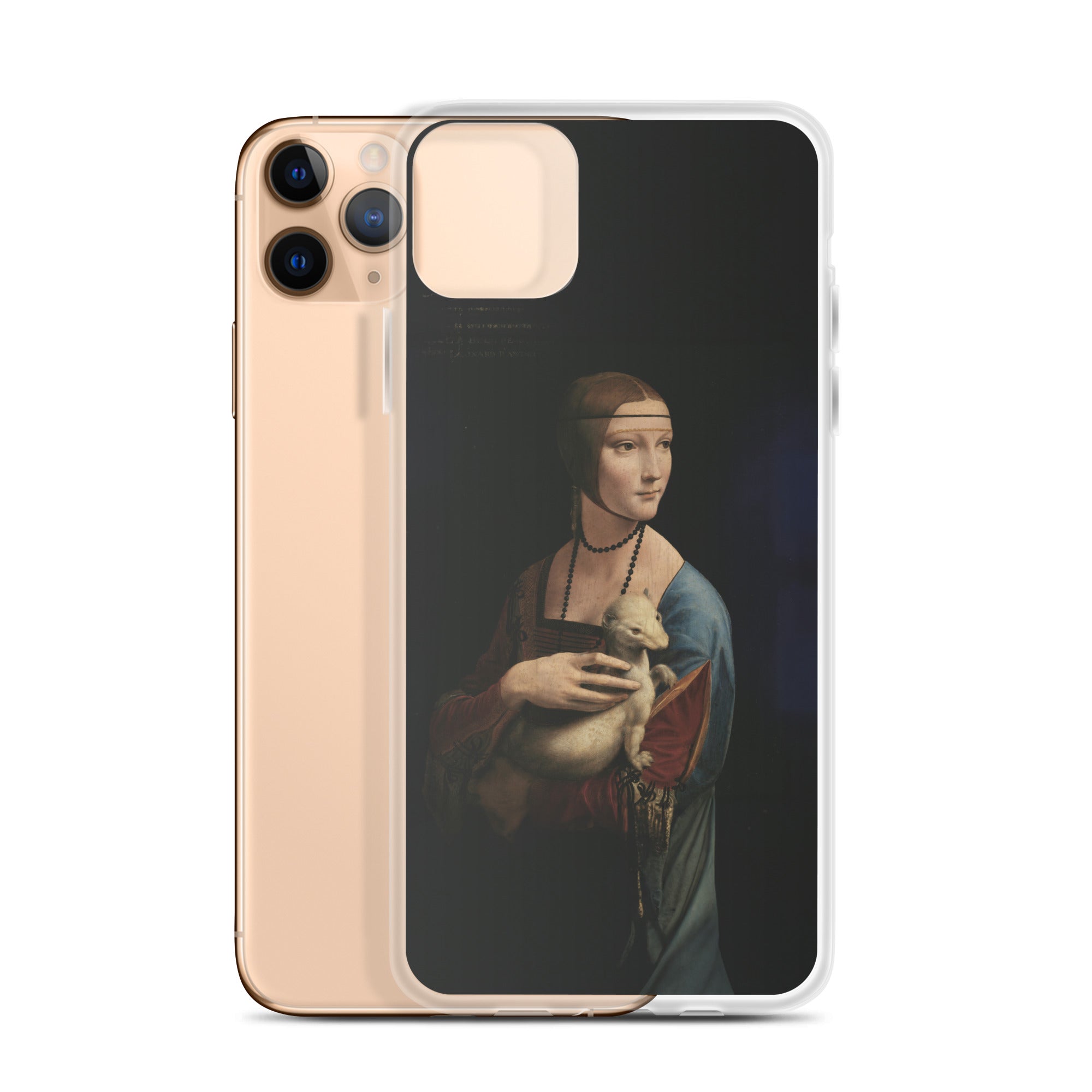 Leonardo da Vinci „Dame mit dem Hermelin“, berühmtes Gemälde, iPhone®-Hülle | Transparente Kunsthülle für iPhone®