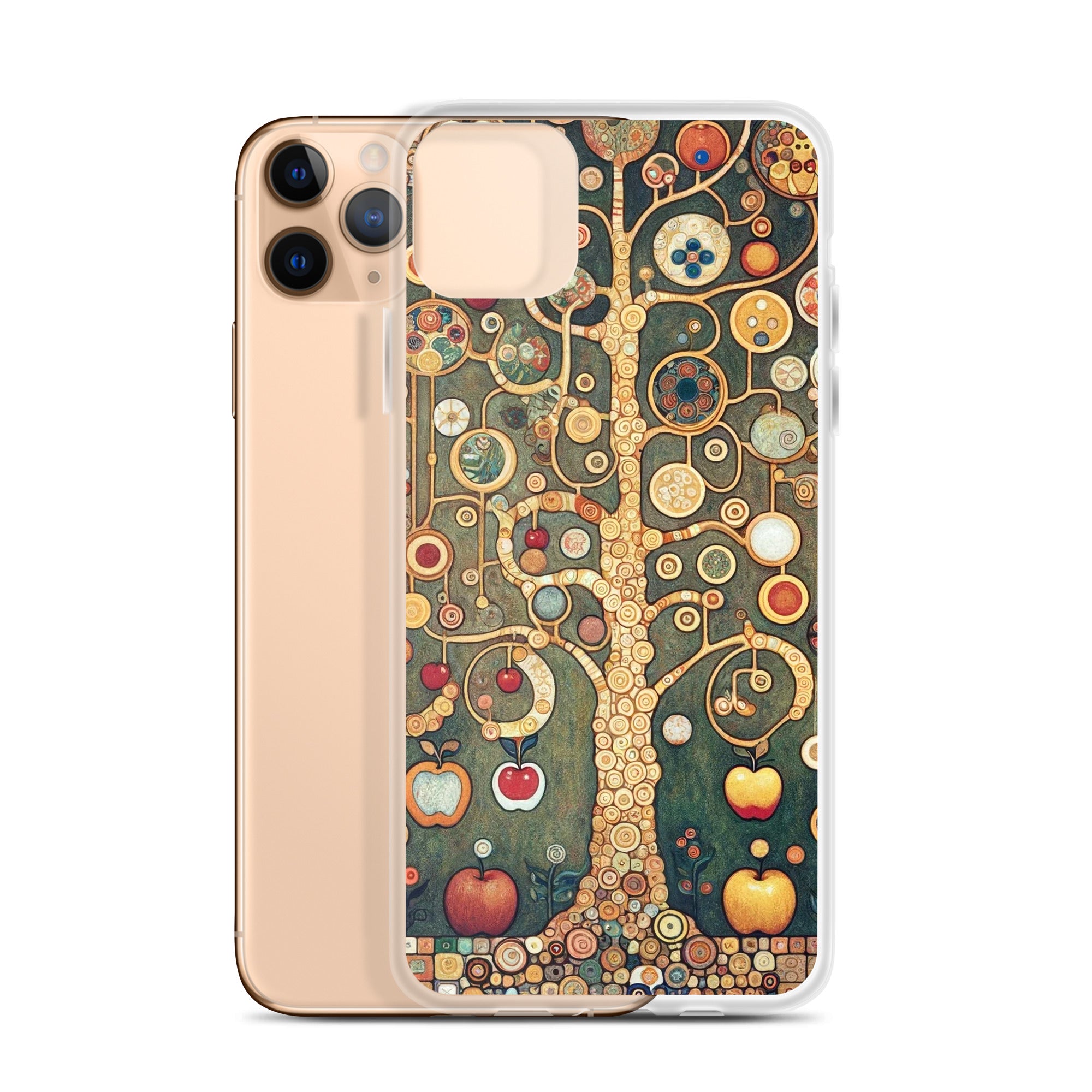 Gustav Klimt „Apfelbaum I“ Berühmtes Gemälde iPhone® Hülle | Transparente Kunsthülle für iPhone®