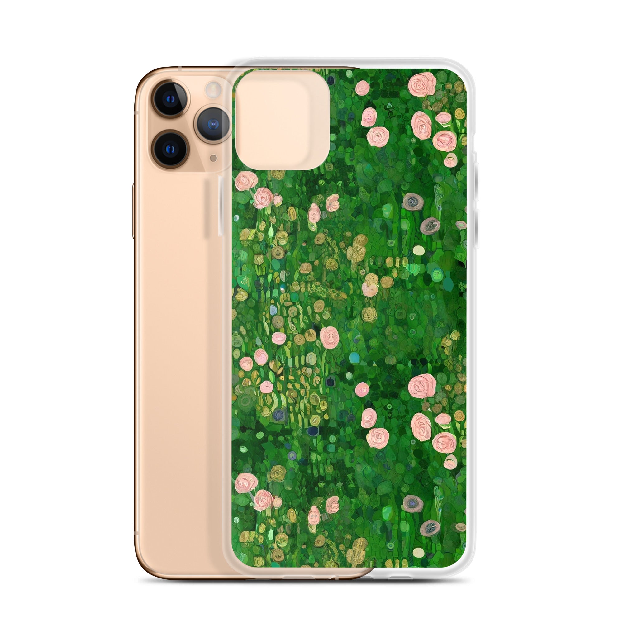 Gustav Klimt „Rosenbüsche unter den Bäumen“, berühmtes Gemälde, iPhone®-Hülle | Transparente Kunsthülle für iPhone®