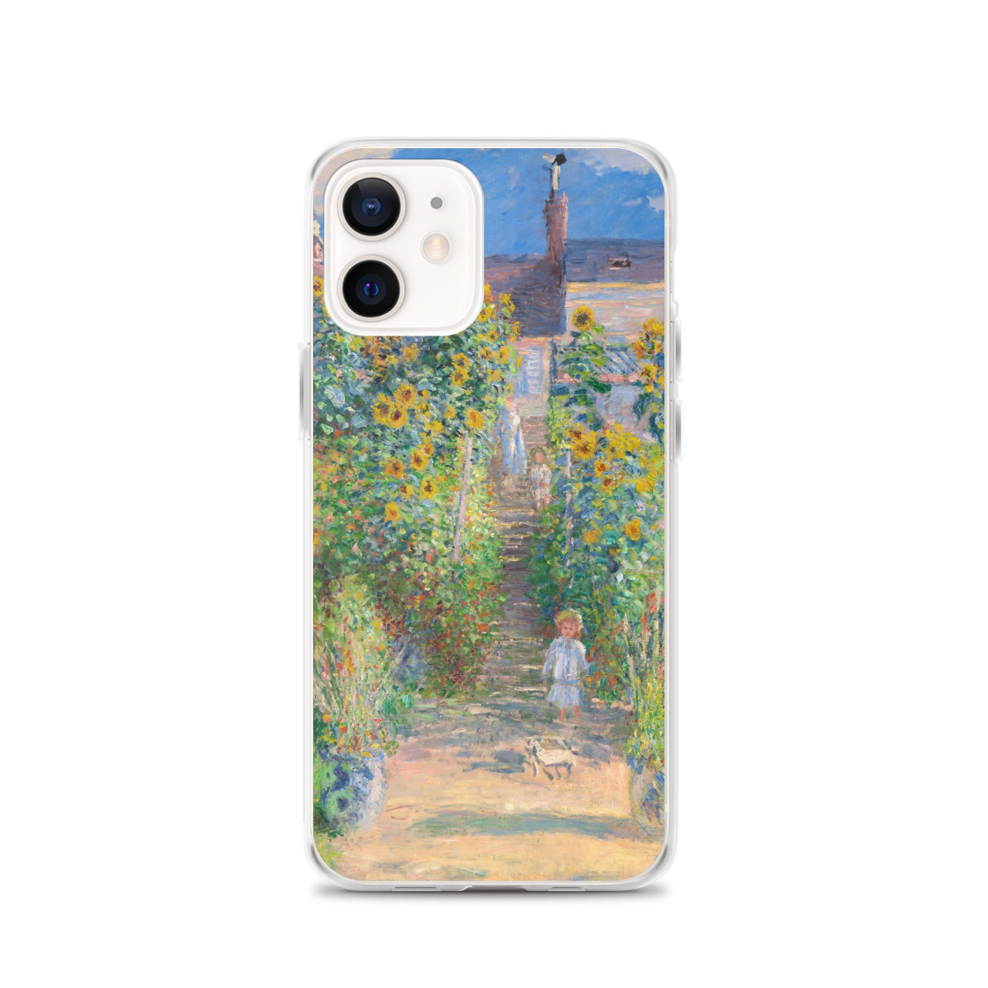 Claude Monet „Der Garten des Künstlers in Vétheuil“, berühmtes Gemälde, iPhone®-Hülle | Transparente Kunsthülle für iPhone® 