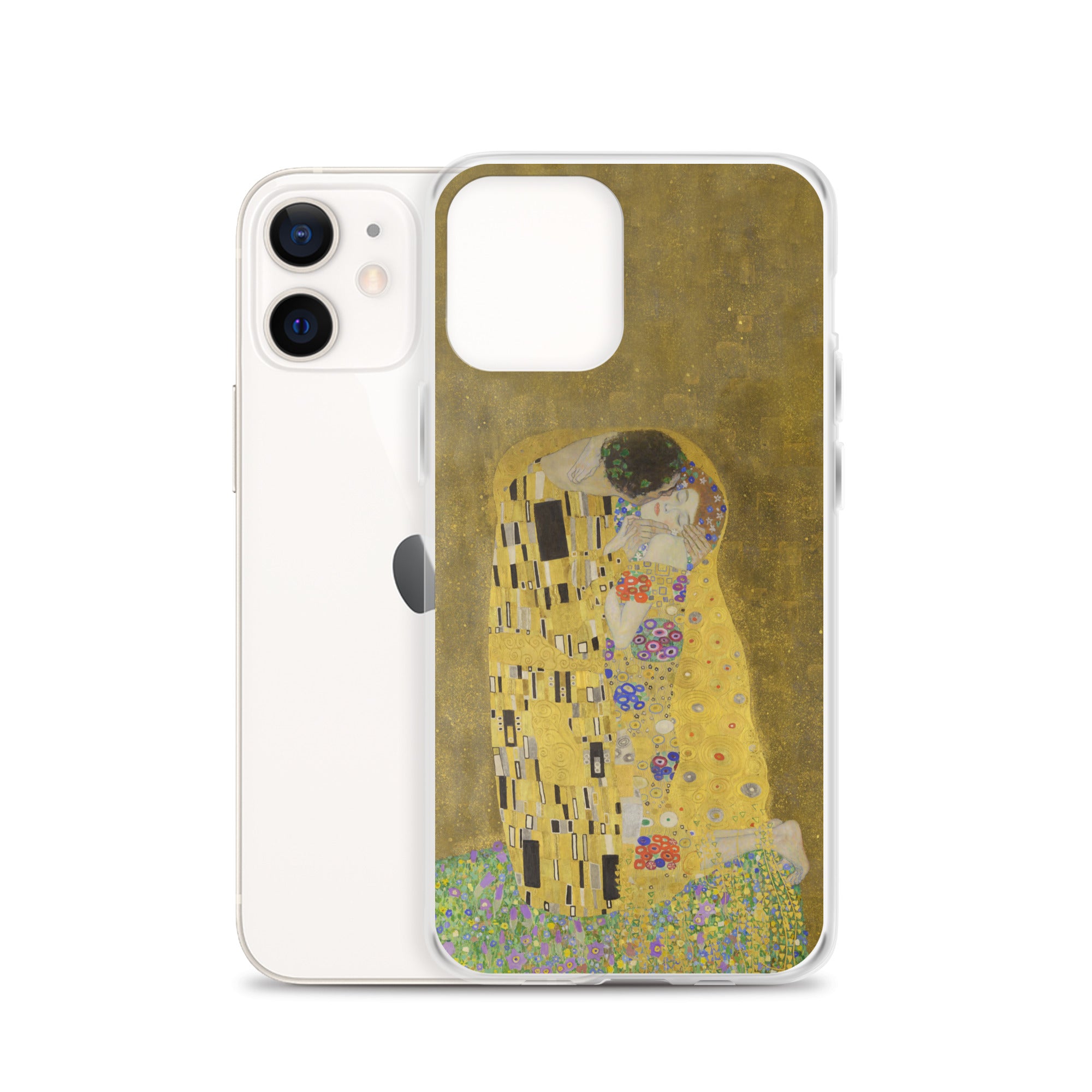 Gustav Klimt „Der Kuss“ Berühmtes Gemälde iPhone® Hülle | Transparente Kunsthülle für iPhone®