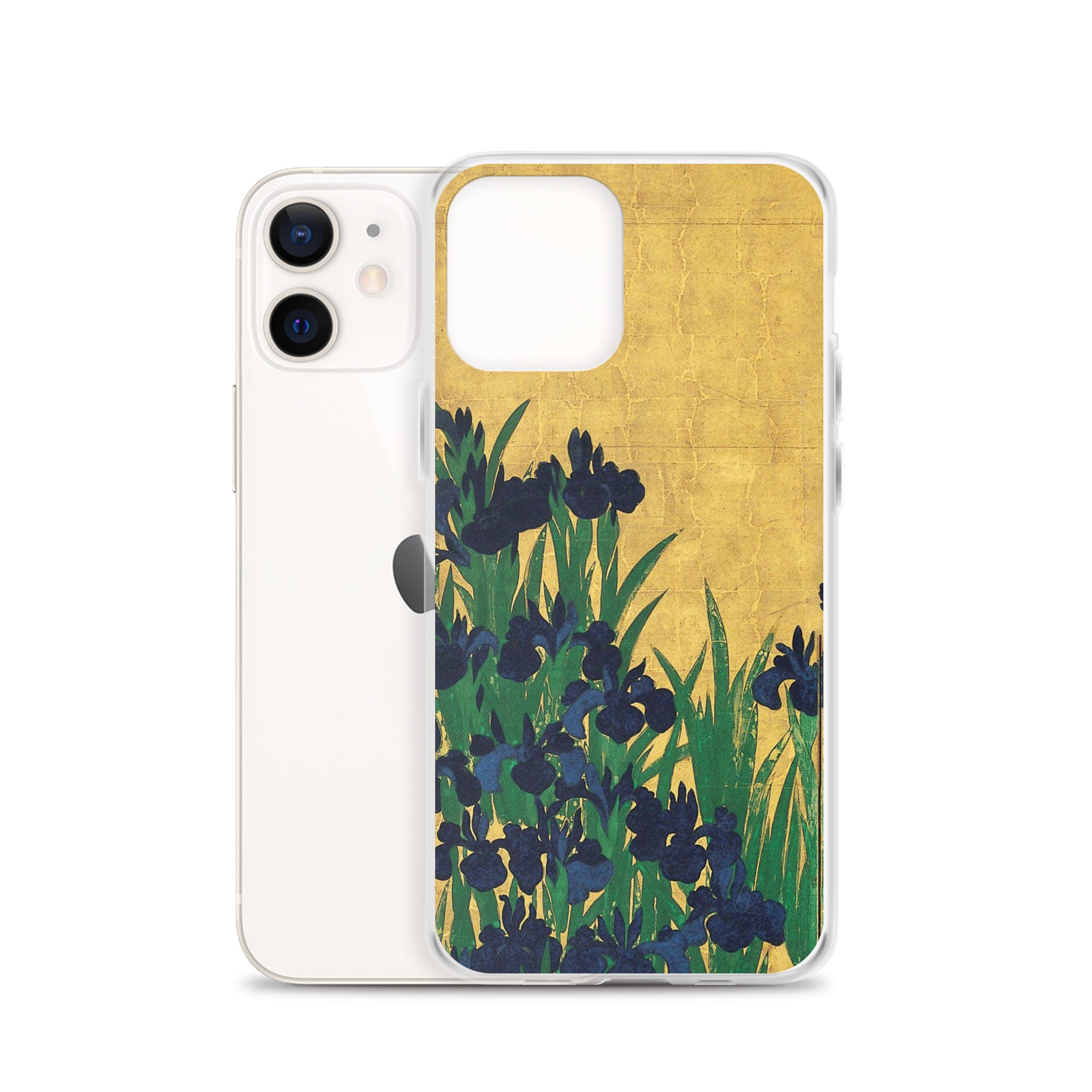 Ogata Kōrin 'Iris' berühmtes Gemälde iPhone® Hülle | Transparente Kunsthülle für iPhone®