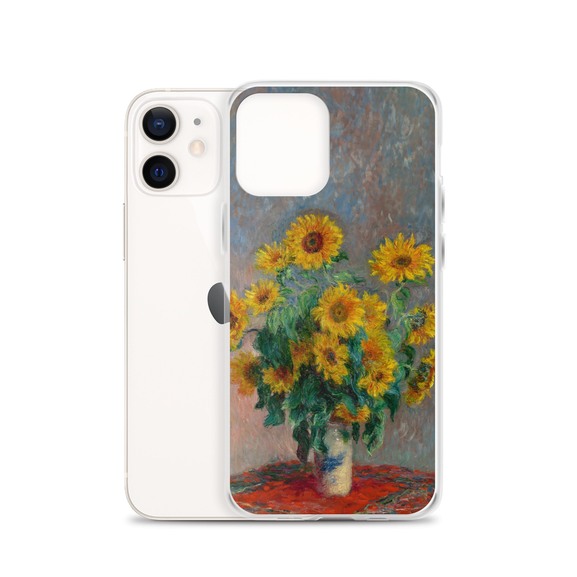 Claude Monet „Sonnenblumenstrauß“, berühmtes Gemälde, iPhone®-Hülle | Transparente Kunsthülle für iPhone®