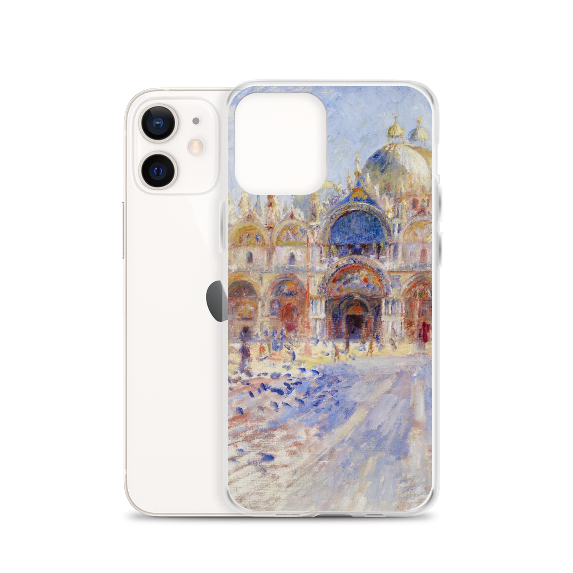 Pierre-Auguste Renoir 'The Piazza San Marco, Venice' Famous Painting iPhone® Case | Clear Art Case for iPhone®