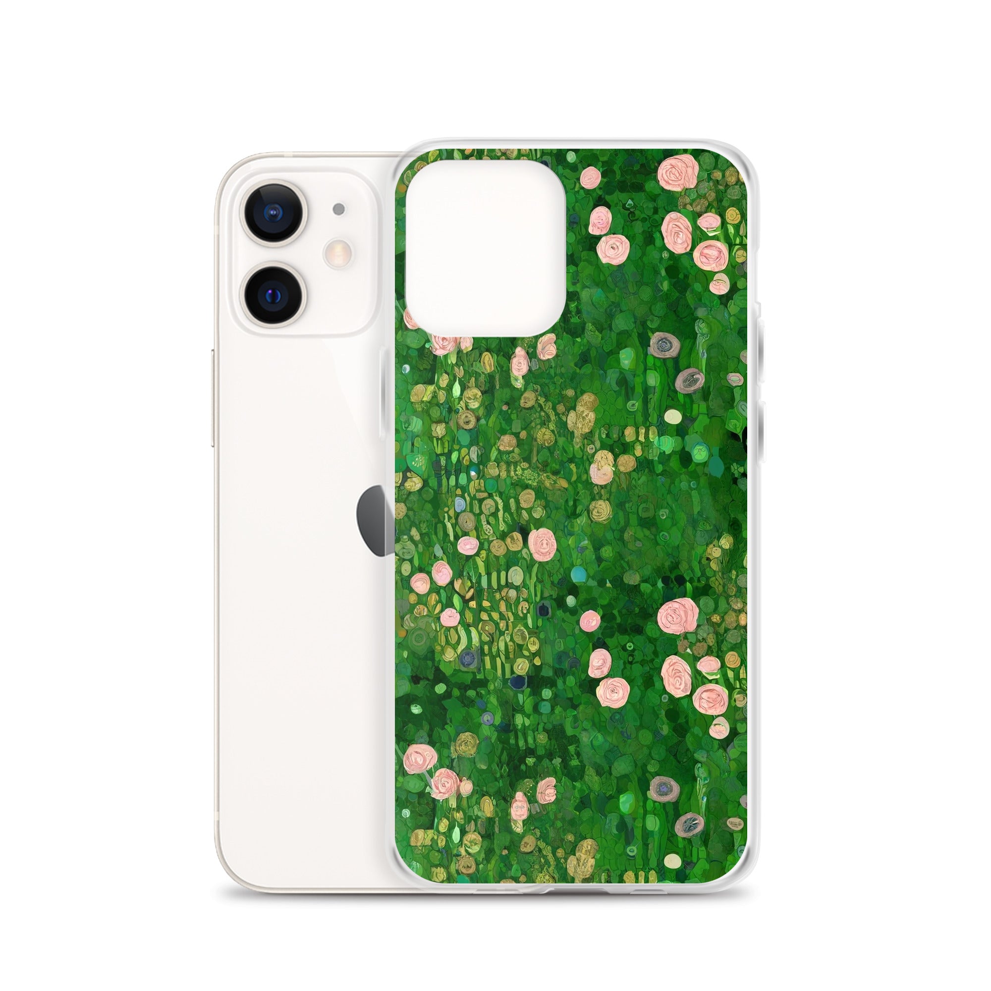 Gustav Klimt „Rosenbüsche unter den Bäumen“, berühmtes Gemälde, iPhone®-Hülle | Transparente Kunsthülle für iPhone®