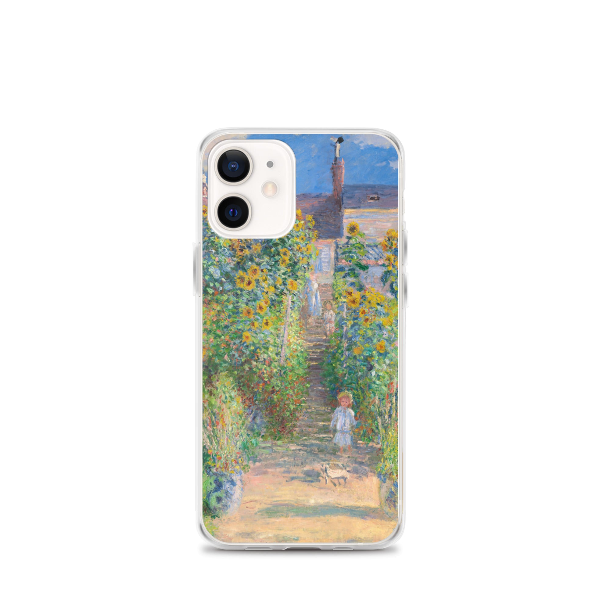 Claude Monet „Der Garten des Künstlers in Vétheuil“, berühmtes Gemälde, iPhone®-Hülle | Transparente Kunsthülle für iPhone® 