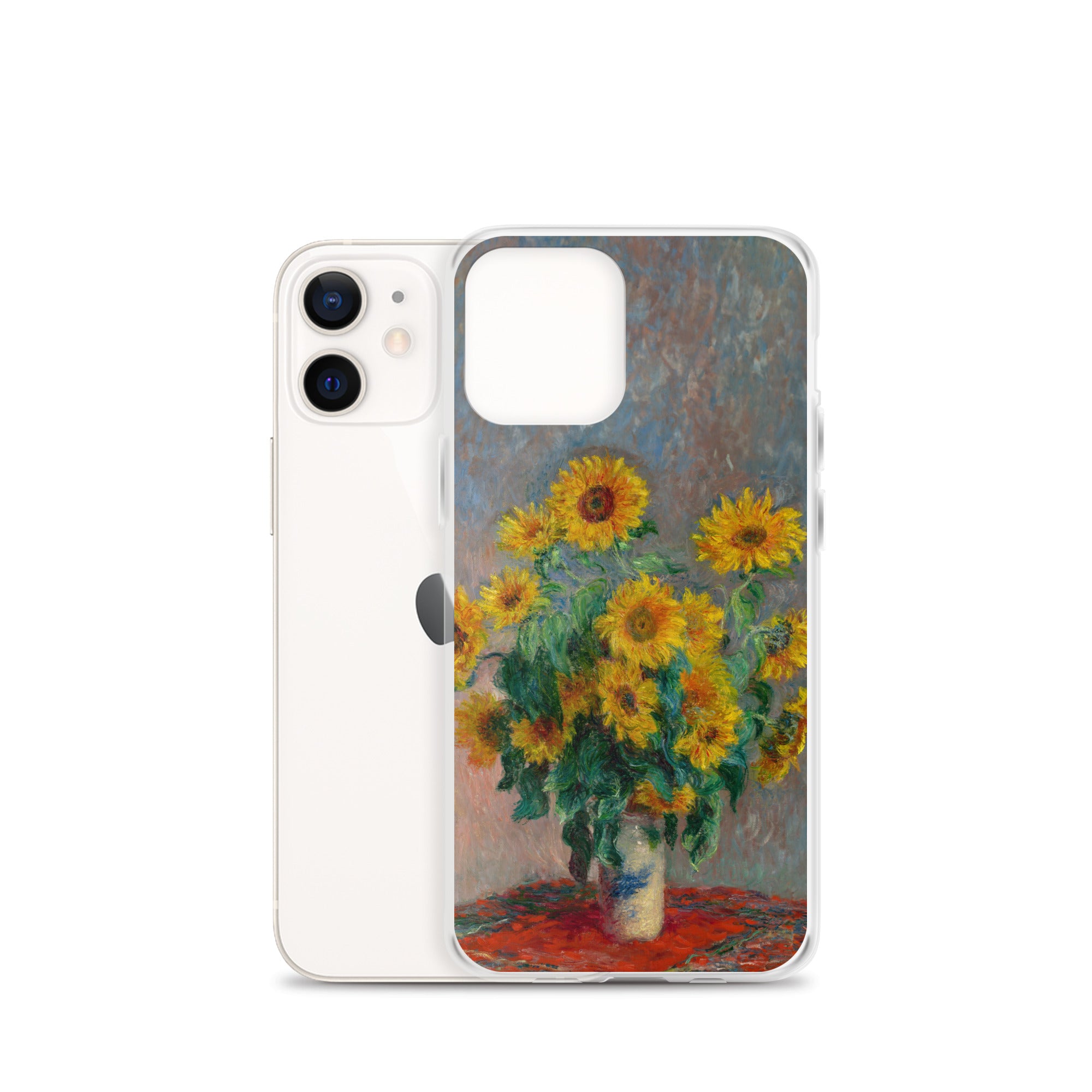 Claude Monet „Sonnenblumenstrauß“, berühmtes Gemälde, iPhone®-Hülle | Transparente Kunsthülle für iPhone®