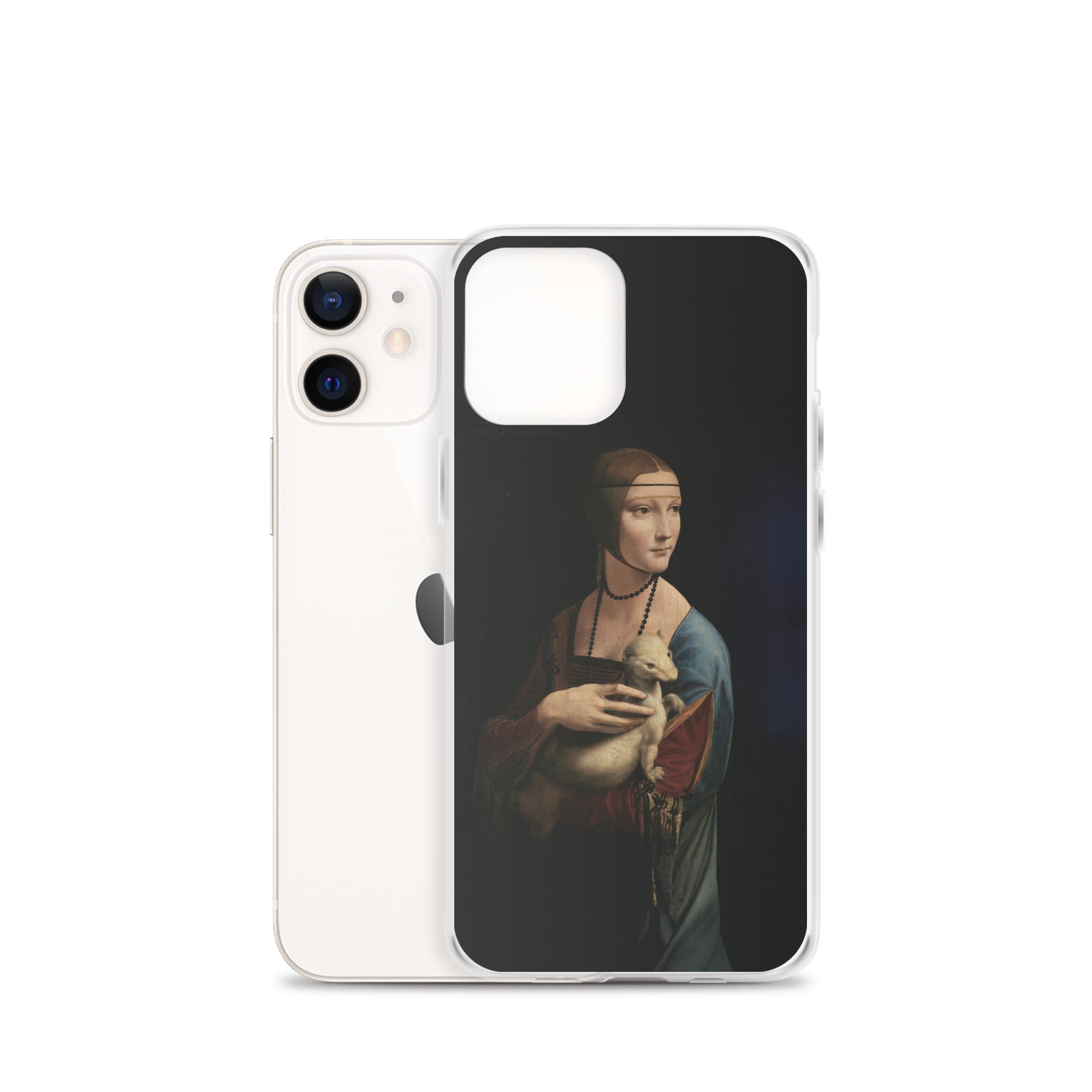 Leonardo da Vinci „Dame mit dem Hermelin“, berühmtes Gemälde, iPhone®-Hülle | Transparente Kunsthülle für iPhone®