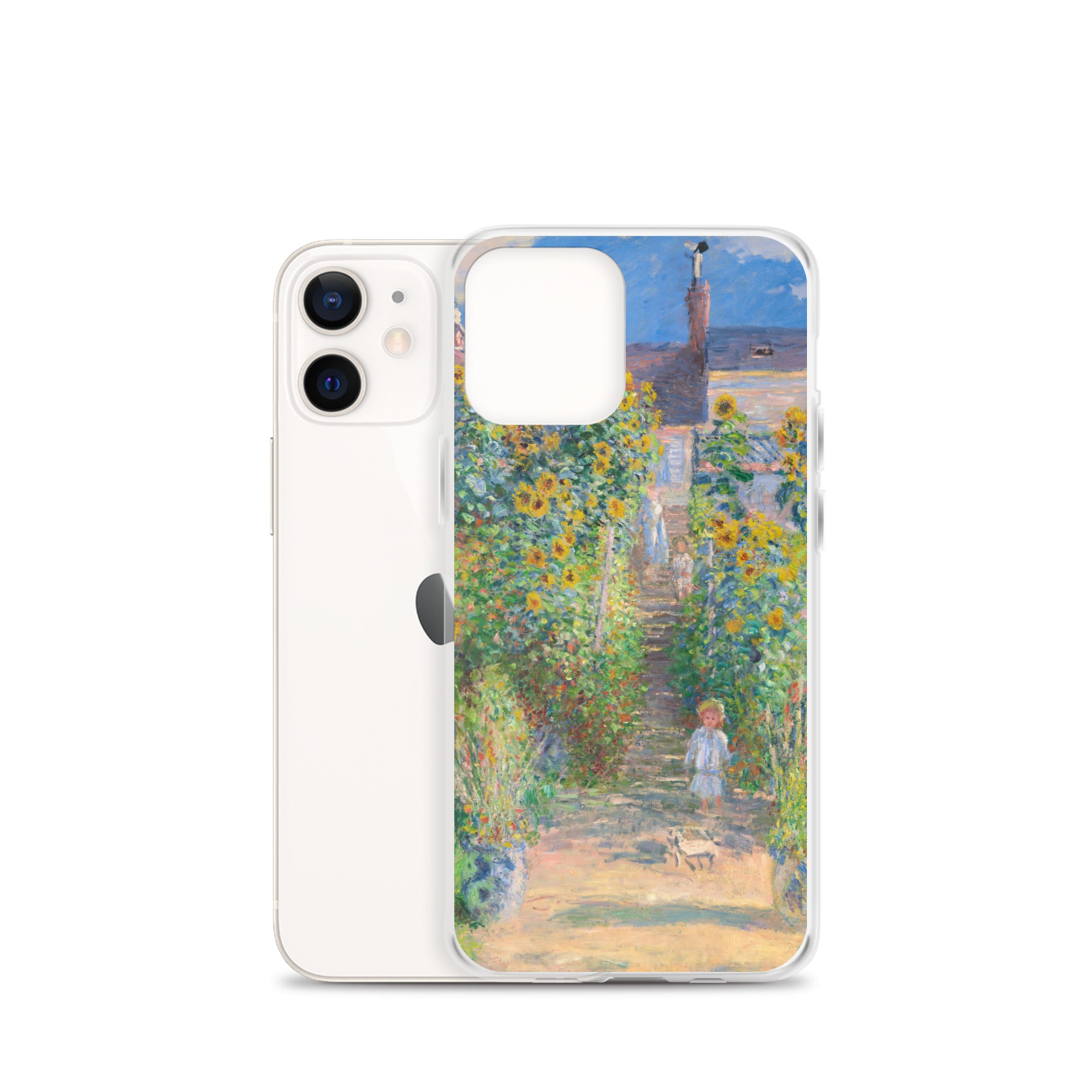 Claude Monet „Der Garten des Künstlers in Vétheuil“, berühmtes Gemälde, iPhone®-Hülle | Transparente Kunsthülle für iPhone® 