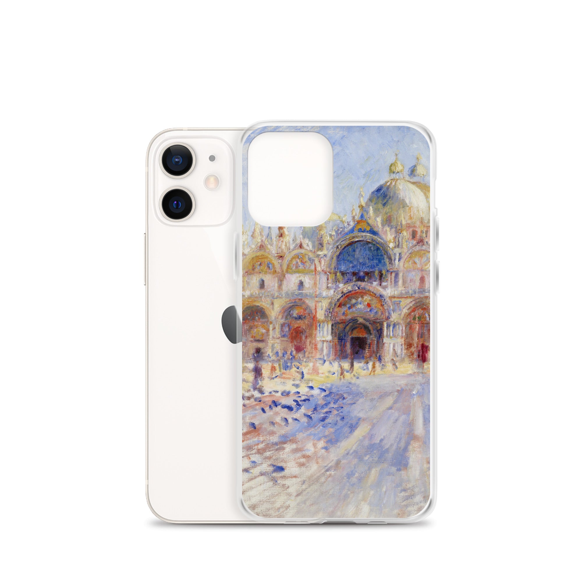 Pierre-Auguste Renoir 'The Piazza San Marco, Venice' Famous Painting iPhone® Case | Clear Art Case for iPhone®