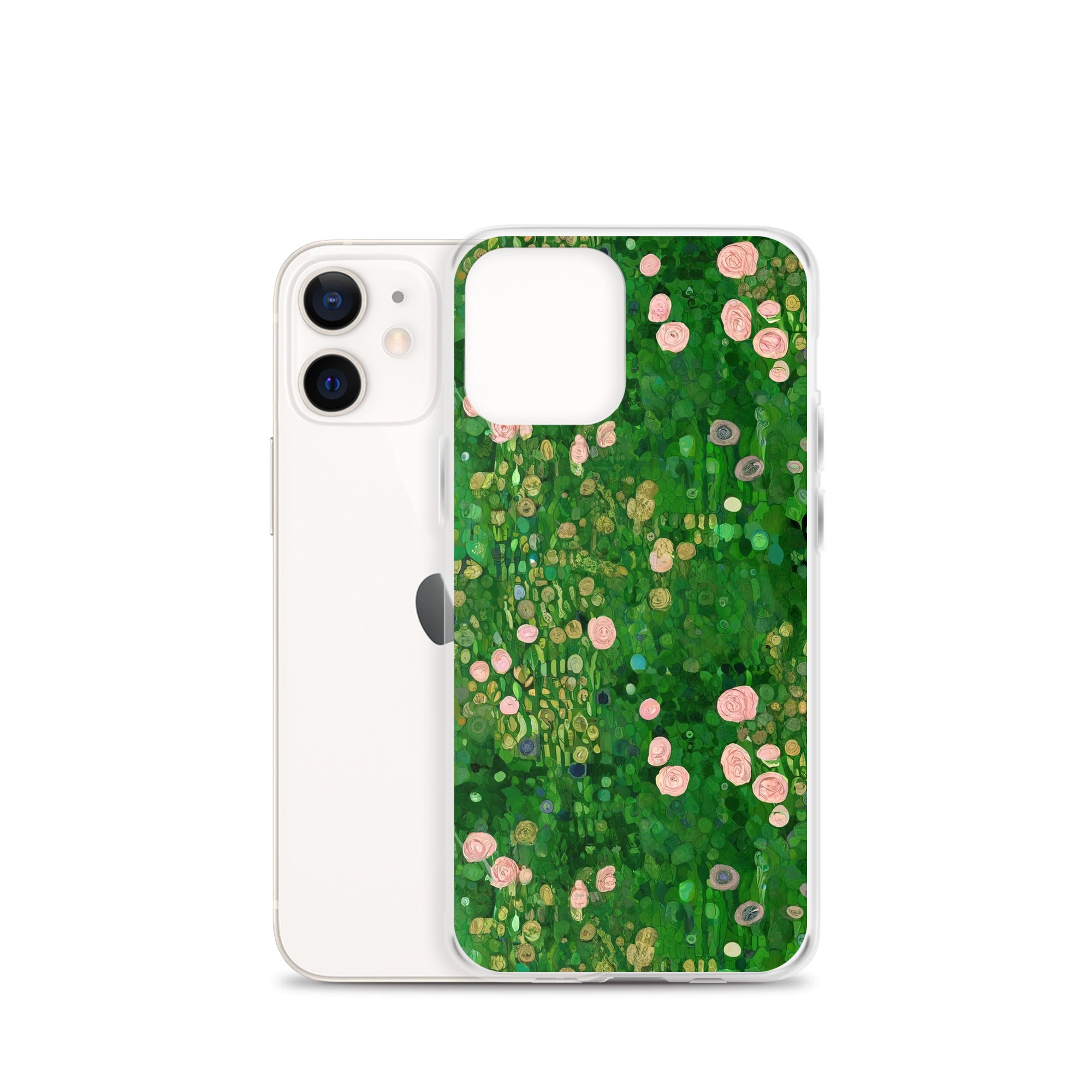 Gustav Klimt 'Rosebushes under the Trees' Famous Painting iPhone® Case | Clear Art Case for iPhone®