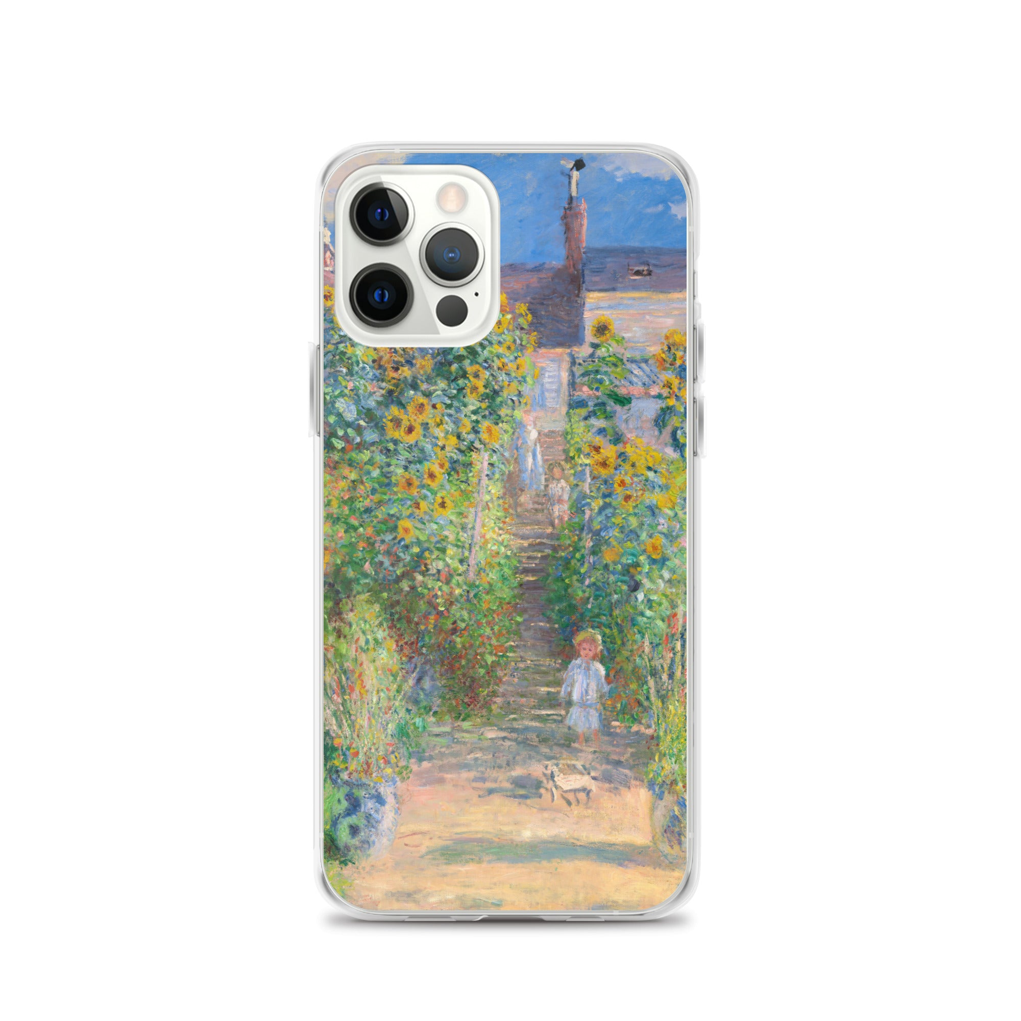 Claude Monet „Der Garten des Künstlers in Vétheuil“, berühmtes Gemälde, iPhone®-Hülle | Transparente Kunsthülle für iPhone® 