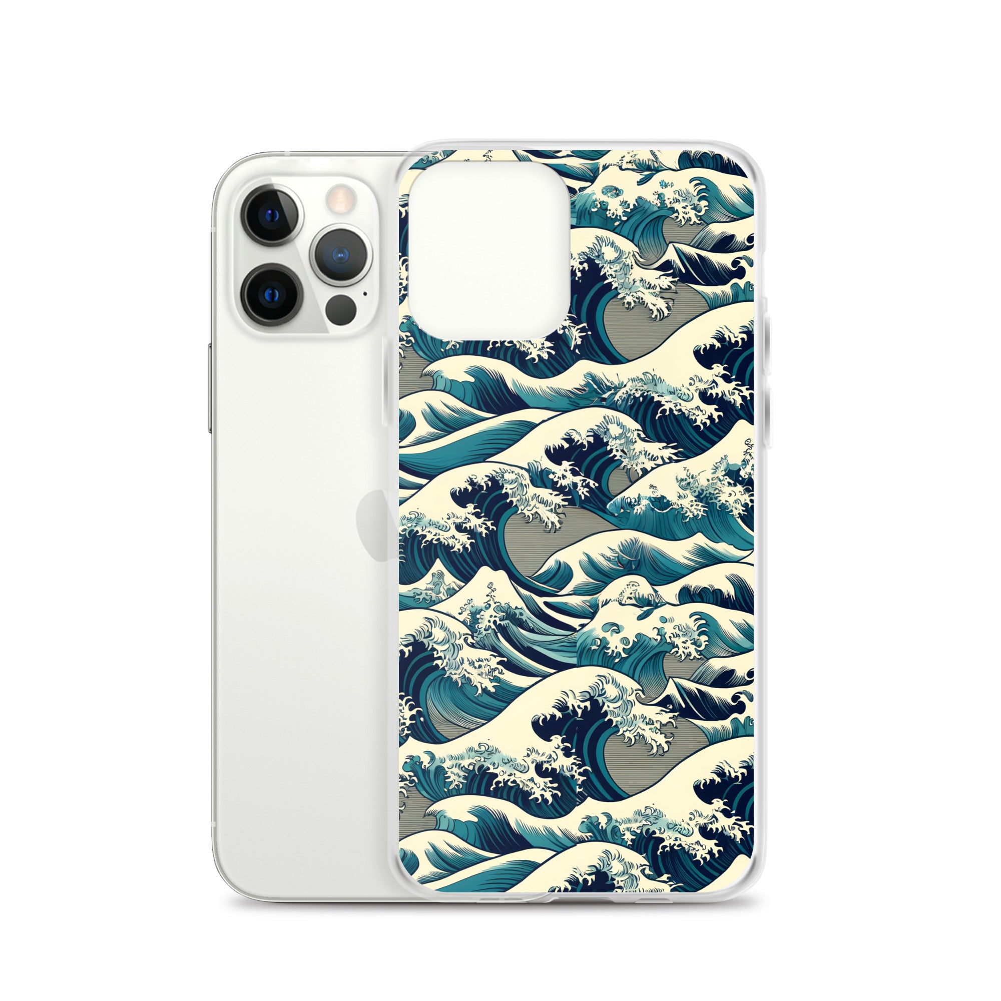 Hokusai „Die große Welle vor Kanagawa“ – berühmtes Gemälde – iPhone®-Hülle | Transparente Kunsthülle für iPhone®