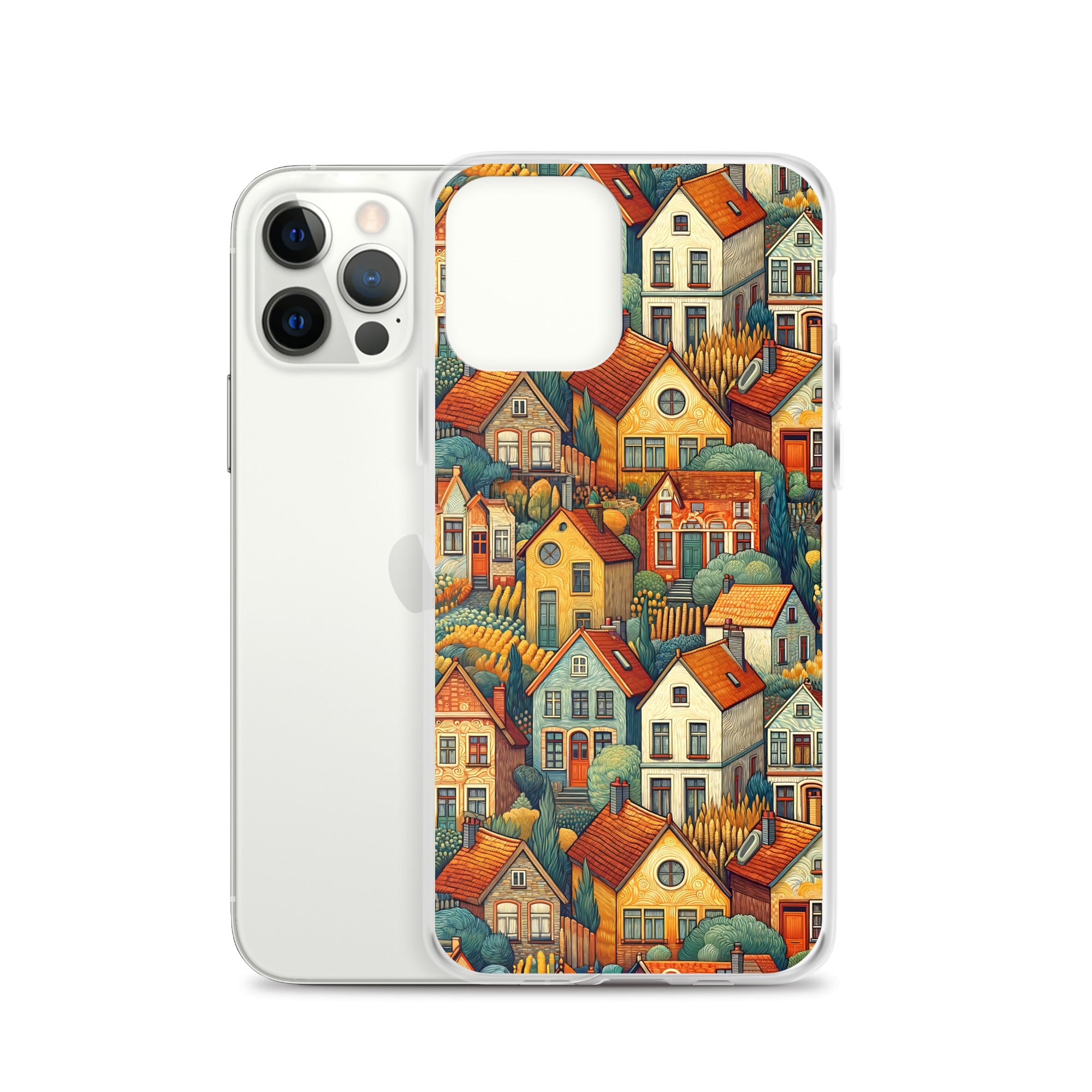 Famous Painting iPhone® Case | Clear Art Case for iPhone® Vincent van Gogh 'Houses at Auvers'