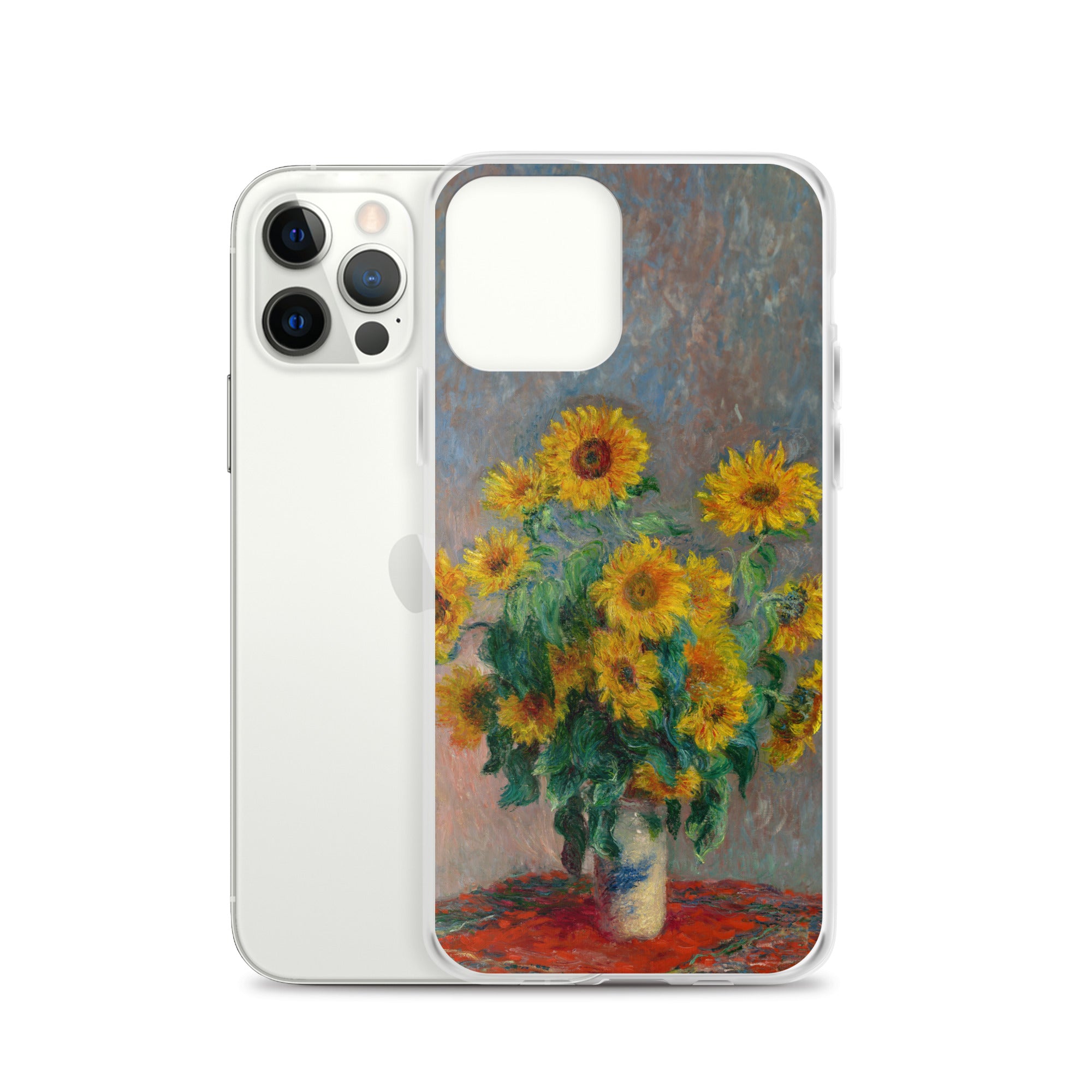 Claude Monet „Sonnenblumenstrauß“, berühmtes Gemälde, iPhone®-Hülle | Transparente Kunsthülle für iPhone®