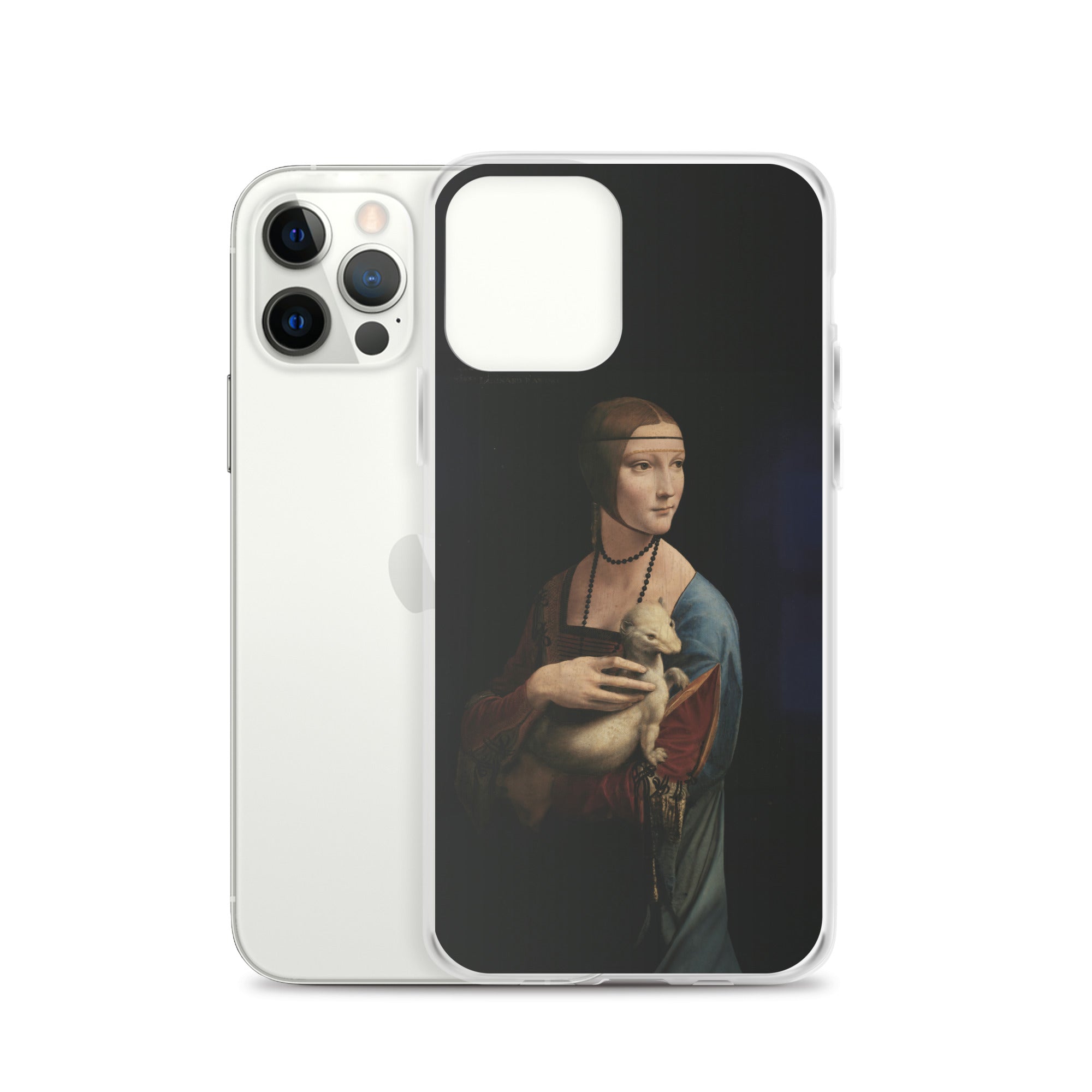 Leonardo da Vinci „Dame mit dem Hermelin“, berühmtes Gemälde, iPhone®-Hülle | Transparente Kunsthülle für iPhone®