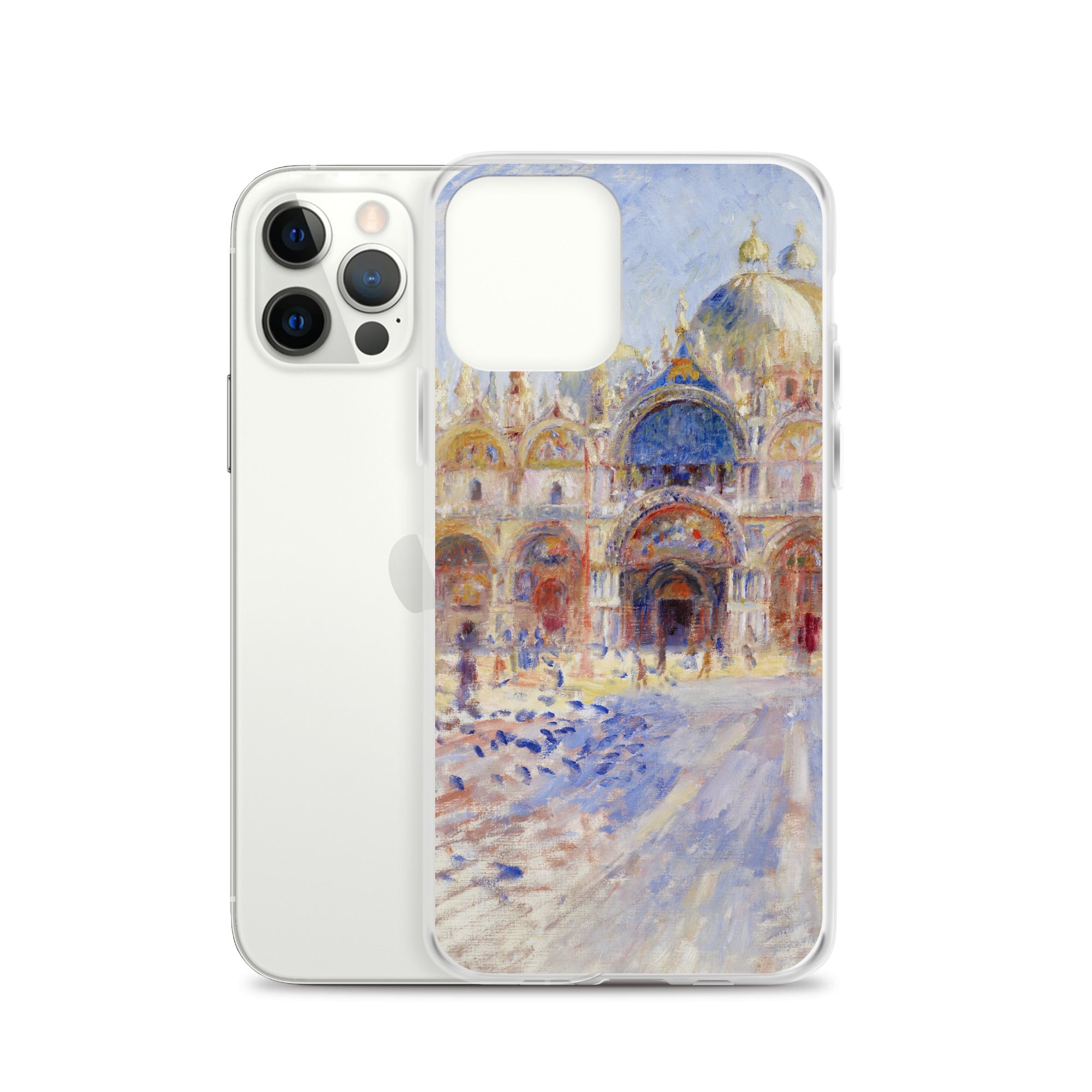 Pierre-Auguste Renoir 'The Piazza San Marco, Venice' Famous Painting iPhone® Case | Clear Art Case for iPhone®