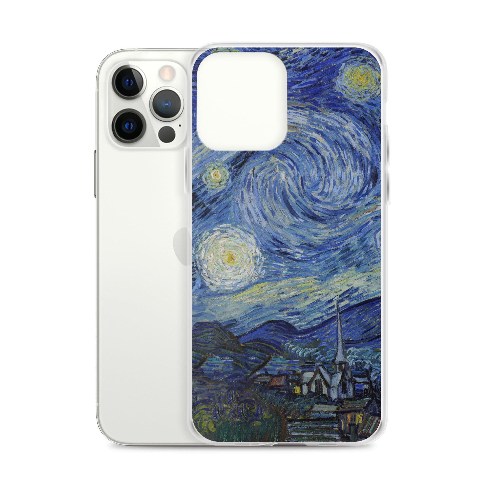 iPhone®-Hülle „Sternennacht“ von Vincent van Gogh, berühmtes Gemälde | Transparente Kunsthülle für iPhone®