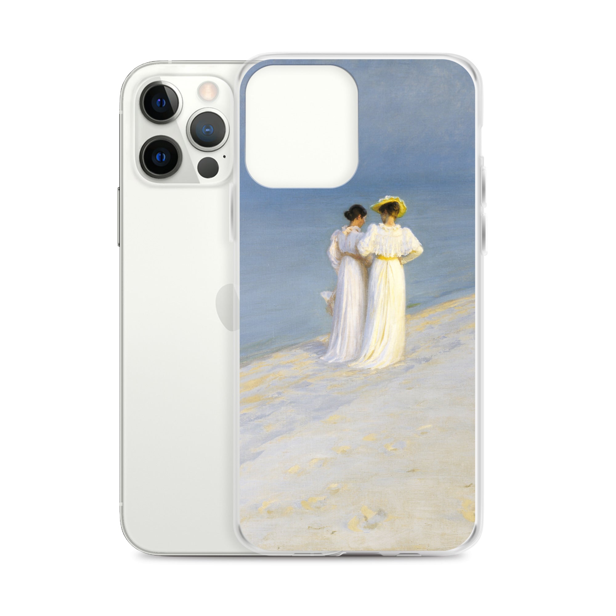 P.S. Krøyer 'Summer Evening on Skagen's Southern Beach' Famous Painting iPhone® Case | Clear Art Case for iPhone®
