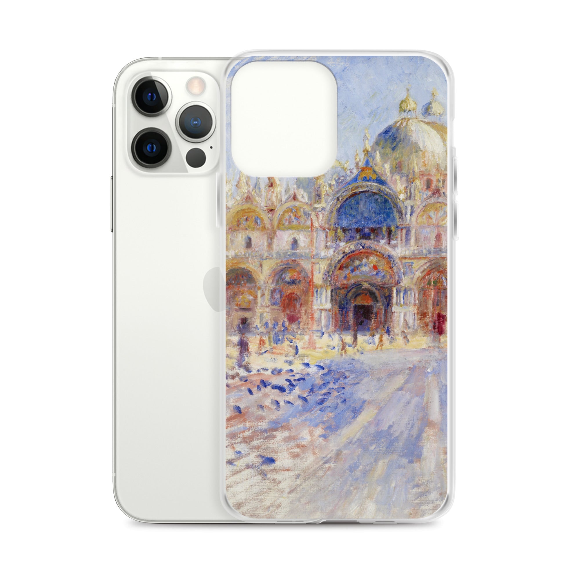 Pierre-Auguste Renoir „Der Markusplatz, Venedig“ – berühmtes Gemälde – iPhone®-Hülle | Transparente Kunsthülle für iPhone®