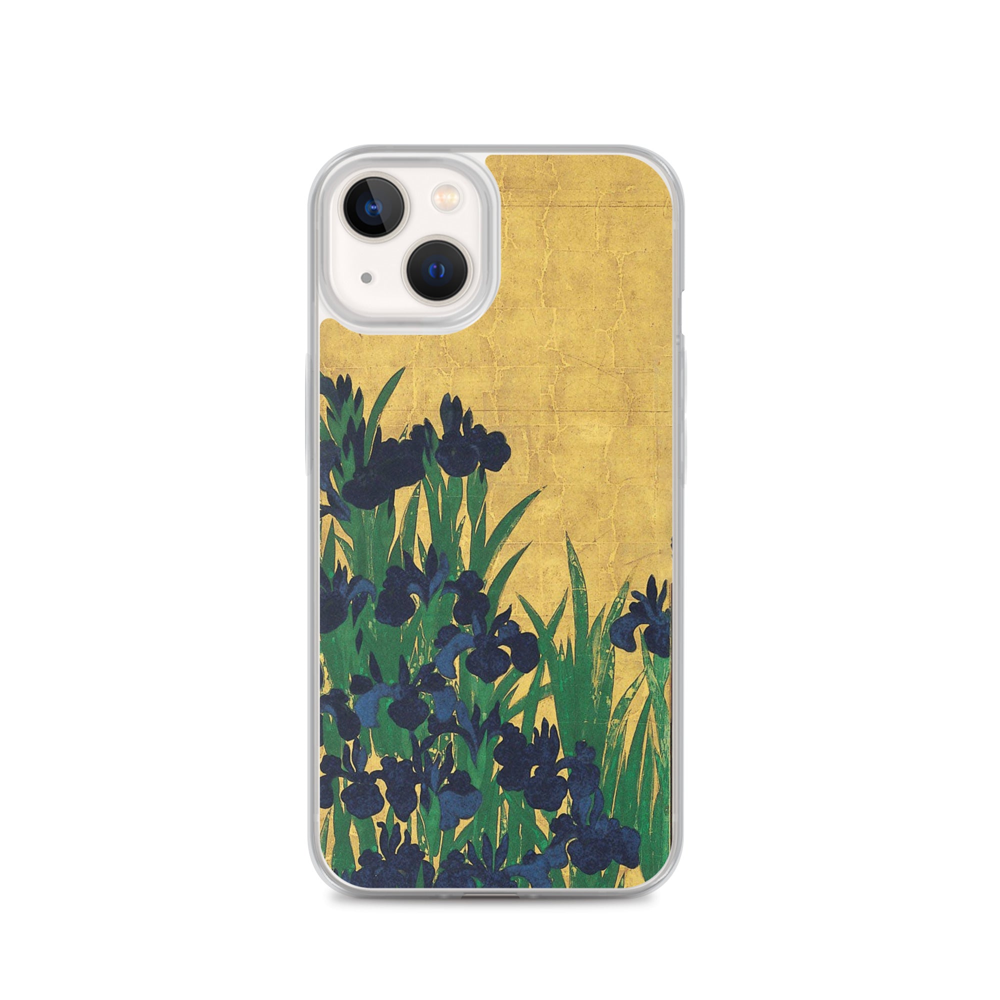 Ogata Kōrin 'Iris' berühmtes Gemälde iPhone® Hülle | Transparente Kunsthülle für iPhone®