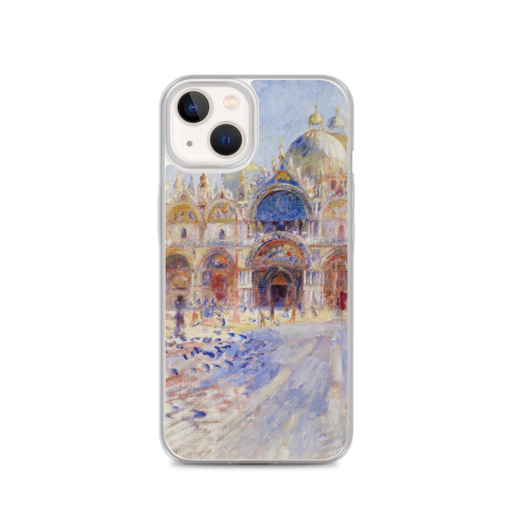 Pierre-Auguste Renoir 'The Piazza San Marco, Venice' Famous Painting iPhone® Case | Clear Art Case for iPhone®