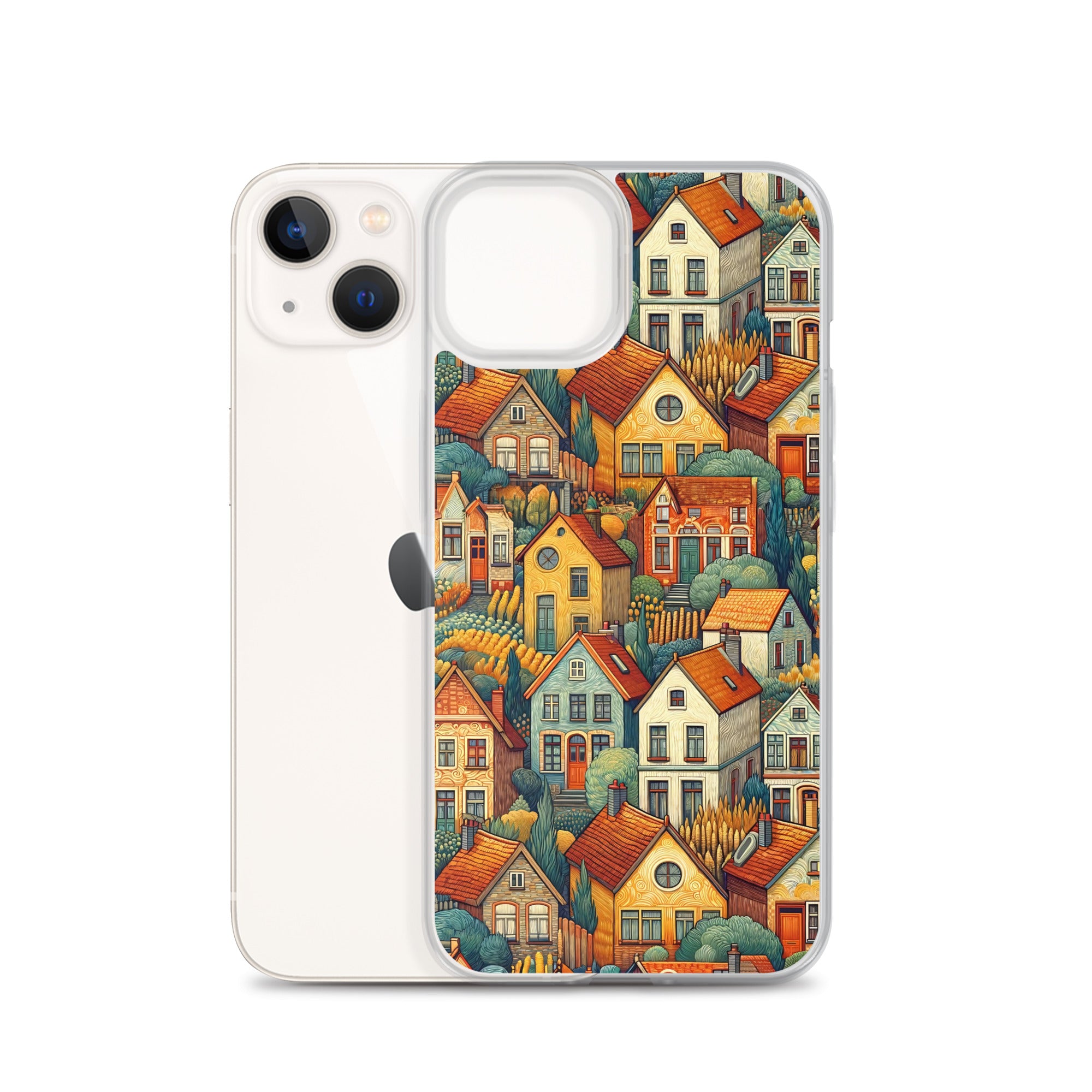 Famous Painting iPhone® Case | Clear Art Case for iPhone® Vincent van Gogh 'Houses at Auvers'