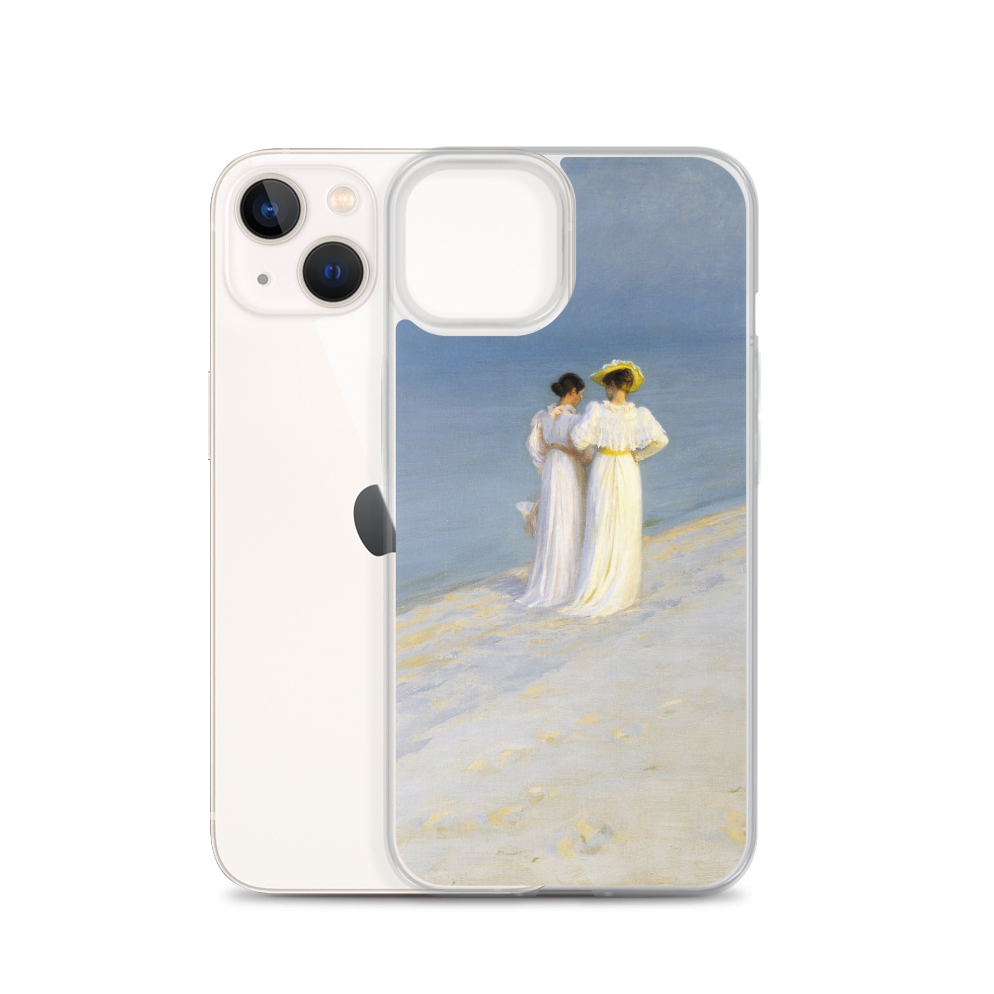 P.S. Krøyer 'Summer Evening on Skagen's Southern Beach' Famous Painting iPhone® Case | Clear Art Case for iPhone®