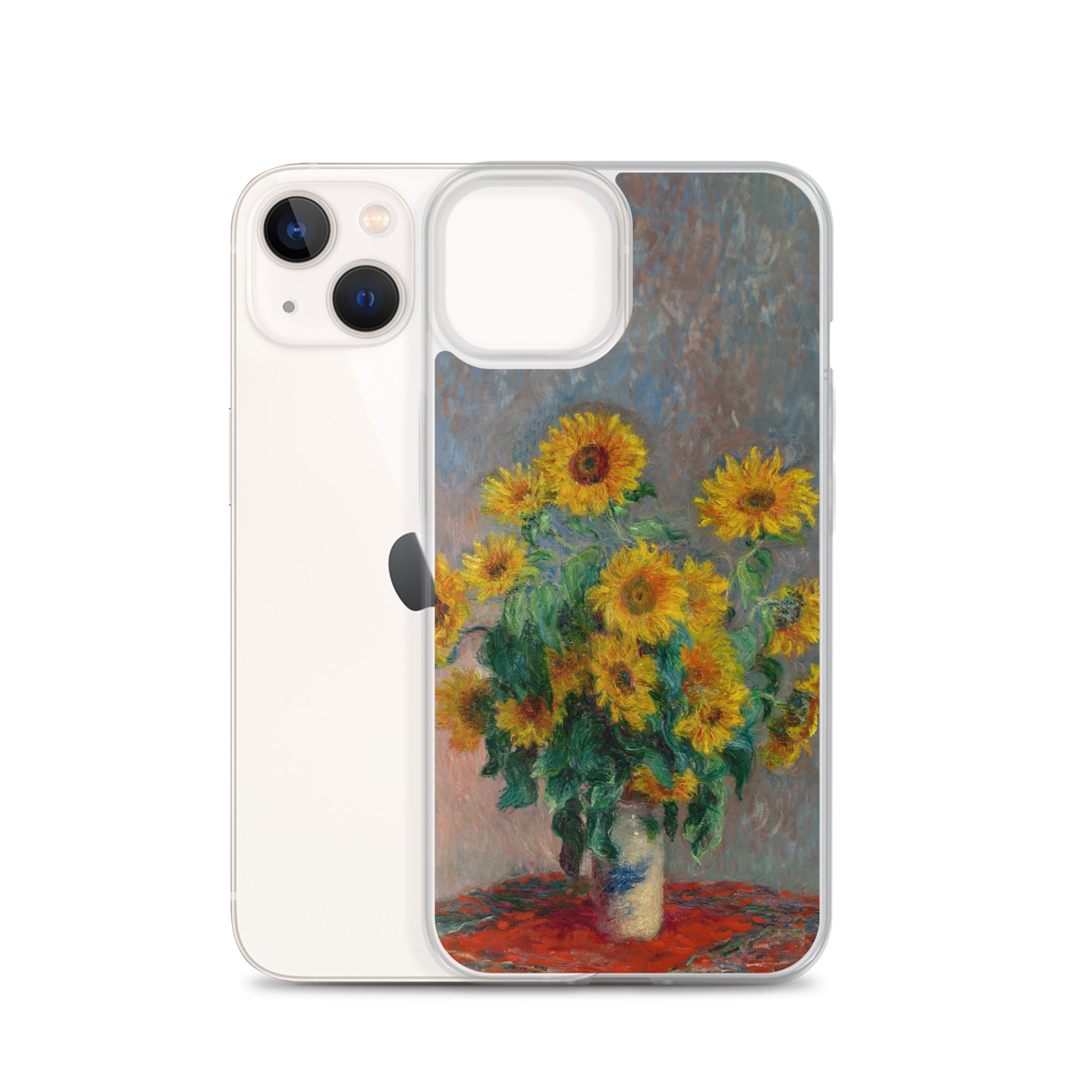 Claude Monet „Sonnenblumenstrauß“, berühmtes Gemälde, iPhone®-Hülle | Transparente Kunsthülle für iPhone®