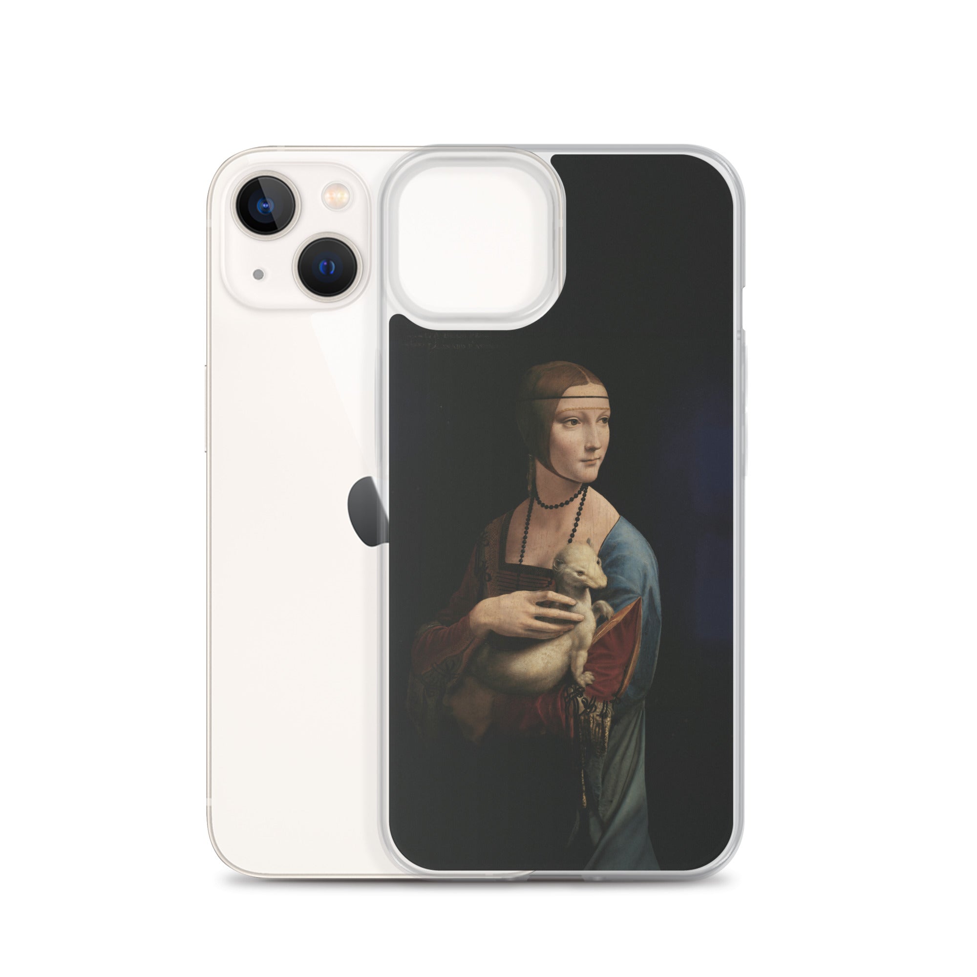 Leonardo da Vinci „Dame mit dem Hermelin“, berühmtes Gemälde, iPhone®-Hülle | Transparente Kunsthülle für iPhone®