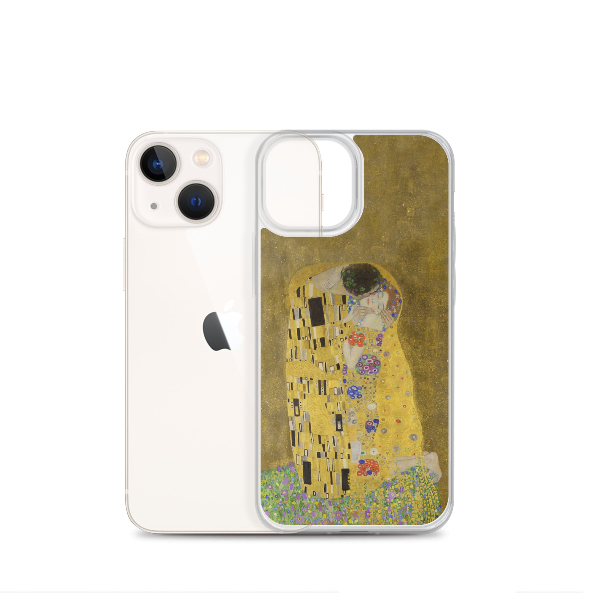 Gustav Klimt „Der Kuss“ Berühmtes Gemälde iPhone® Hülle | Transparente Kunsthülle für iPhone®