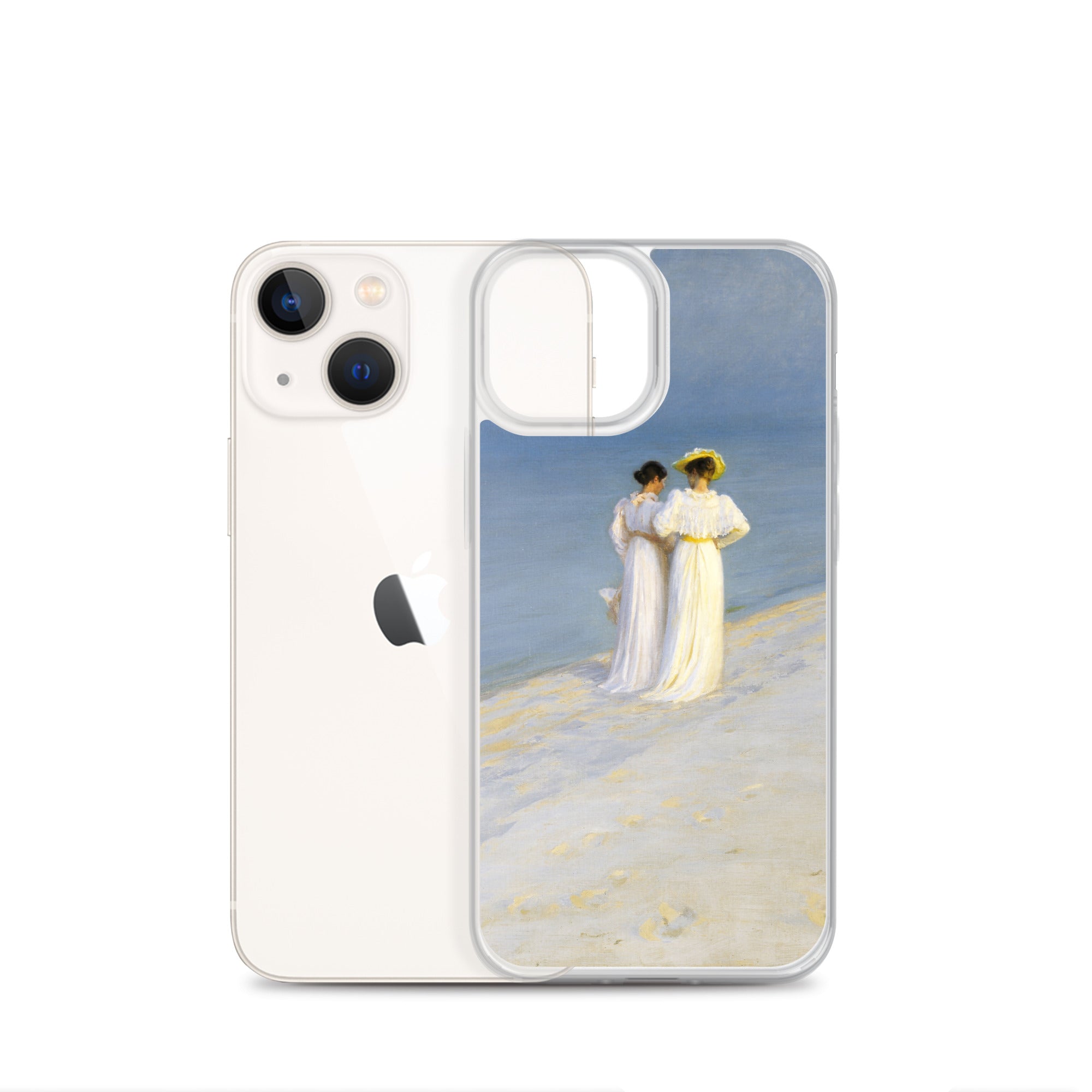 P.S. Krøyer 'Summer Evening on Skagen's Southern Beach' Famous Painting iPhone® Case | Clear Art Case for iPhone®