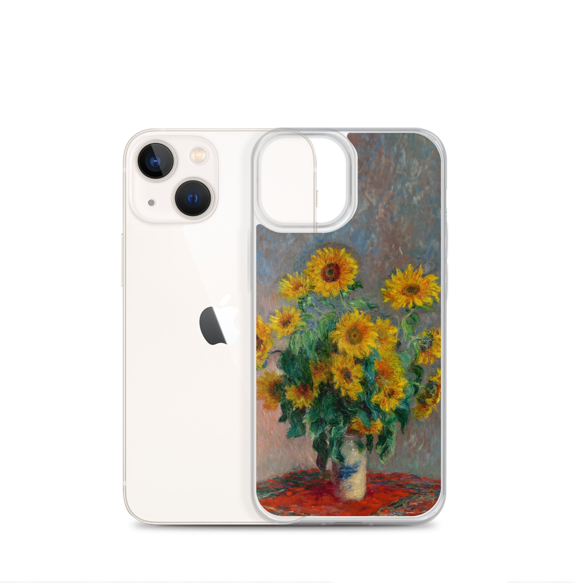 Claude Monet „Sonnenblumenstrauß“, berühmtes Gemälde, iPhone®-Hülle | Transparente Kunsthülle für iPhone®