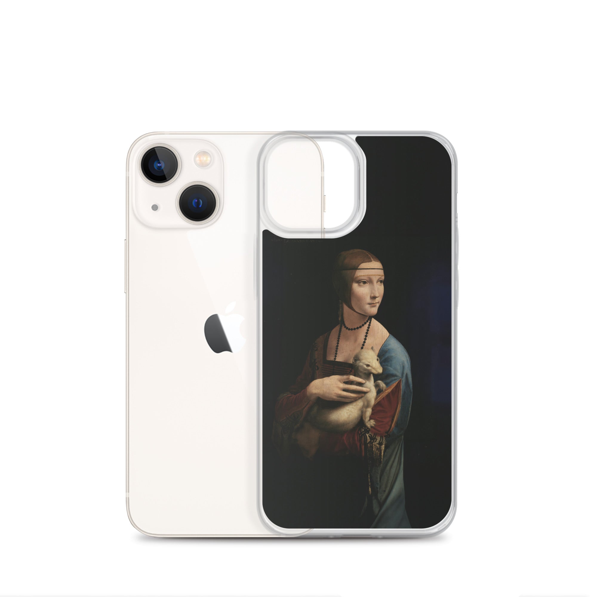 Leonardo da Vinci „Dame mit dem Hermelin“, berühmtes Gemälde, iPhone®-Hülle | Transparente Kunsthülle für iPhone®