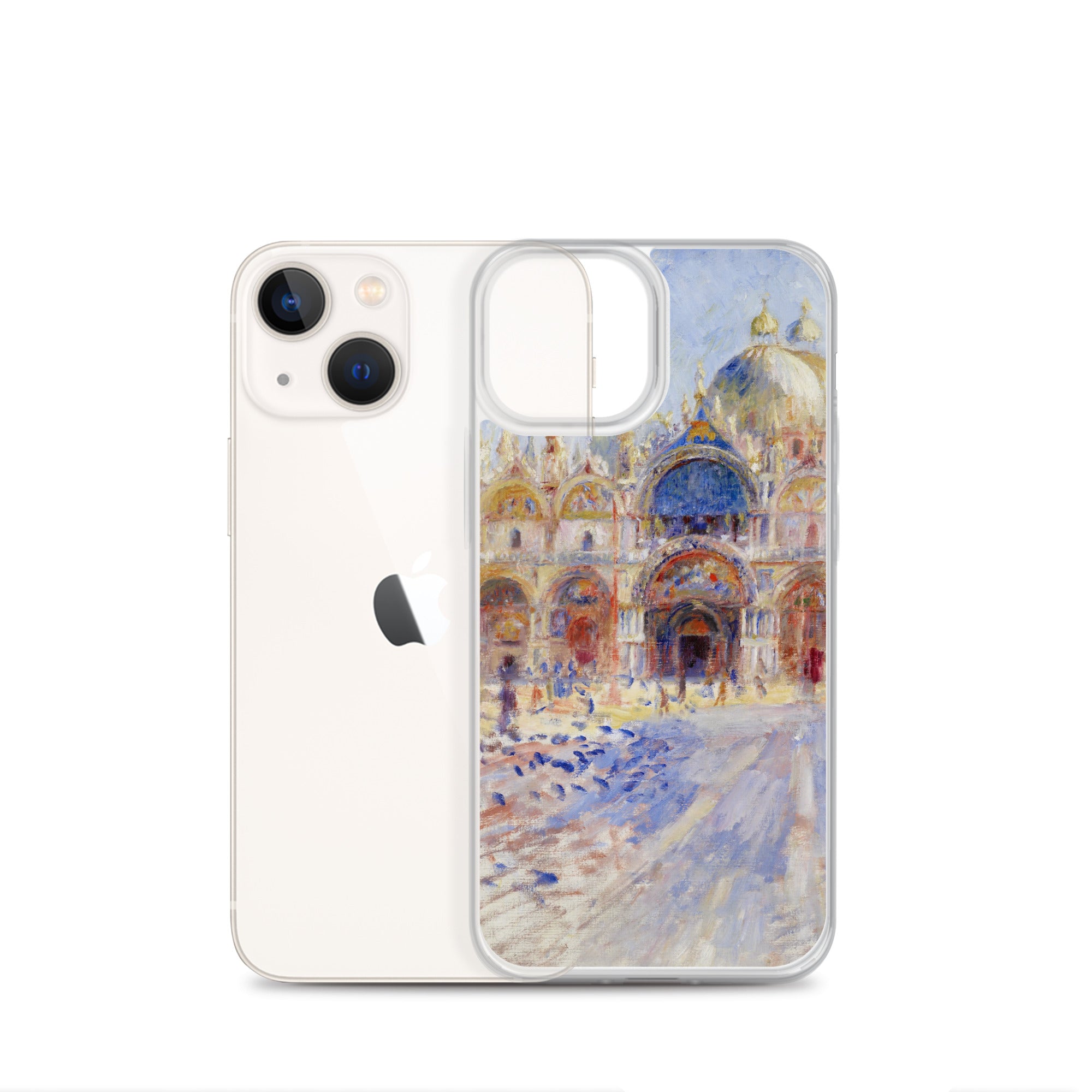 Pierre-Auguste Renoir 'The Piazza San Marco, Venice' Famous Painting iPhone® Case | Clear Art Case for iPhone®