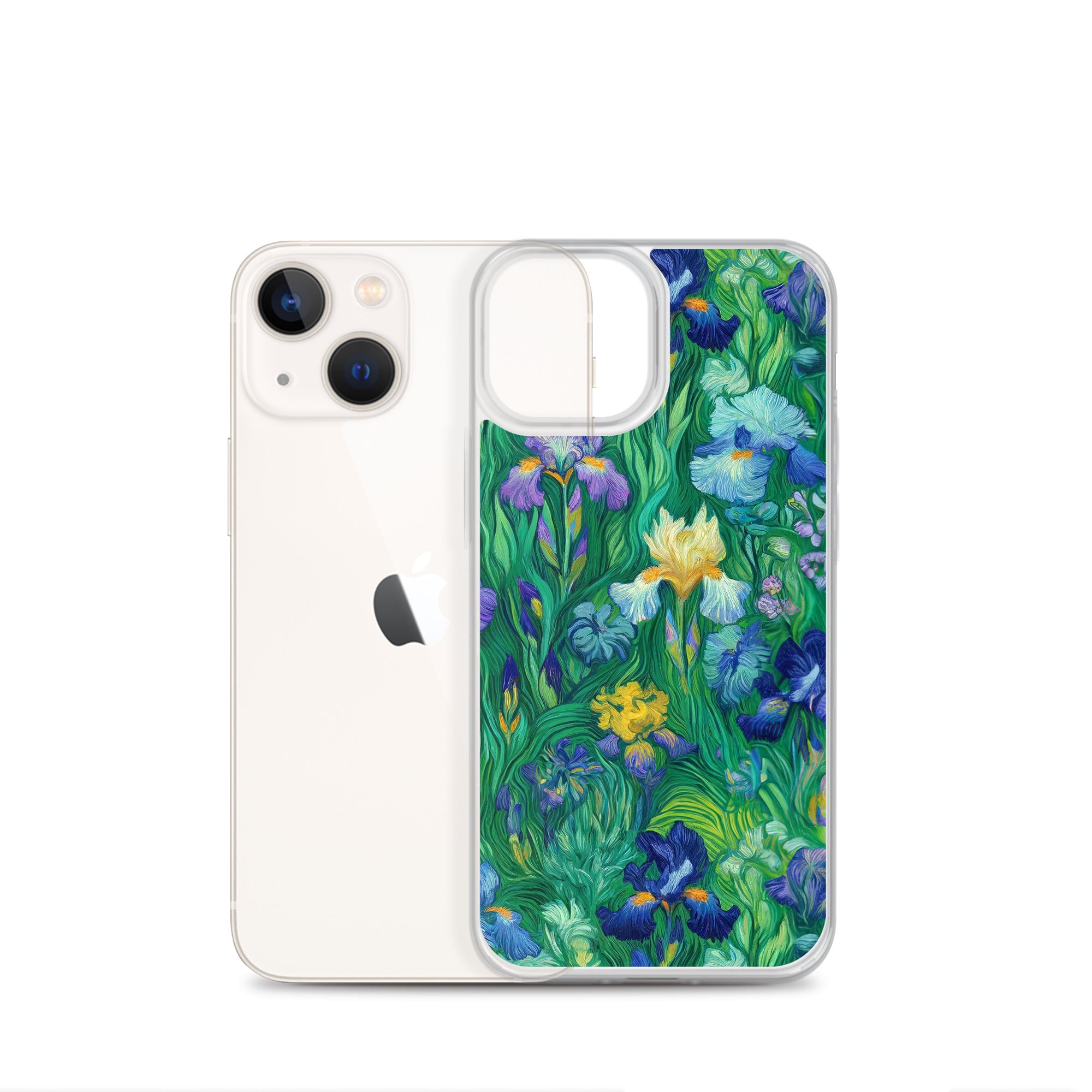 iPhone®-Hülle „Schwertlilien“ von Vincent van Gogh, berühmtes Gemälde | Transparente Kunsthülle für iPhone®