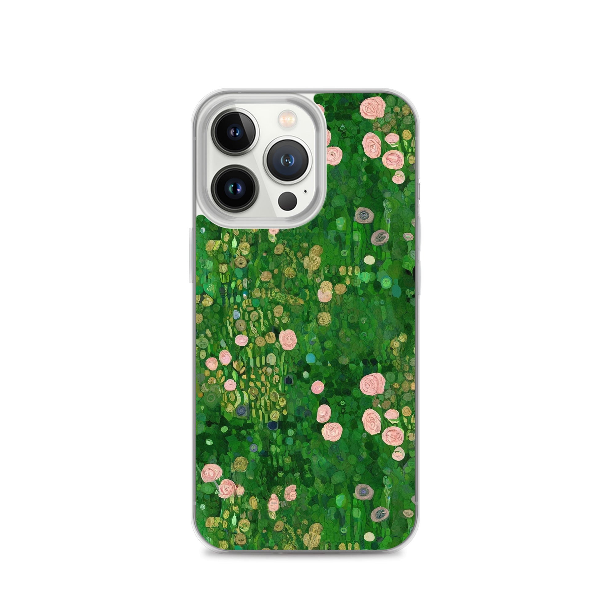 Gustav Klimt 'Rosebushes under the Trees' Famous Painting iPhone® Case | Clear Art Case for iPhone®