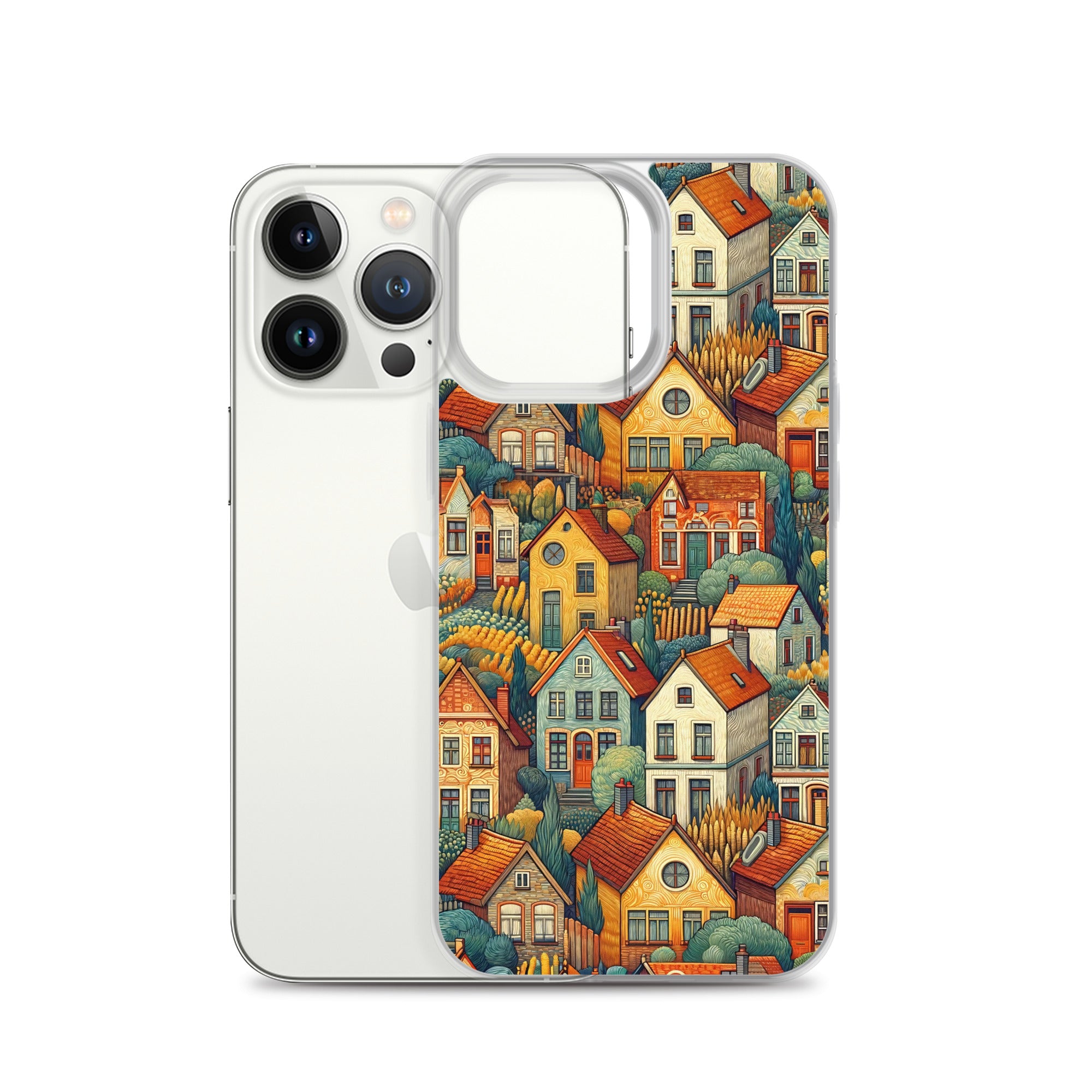 Famous Painting iPhone® Case | Clear Art Case for iPhone® Vincent van Gogh 'Houses at Auvers'