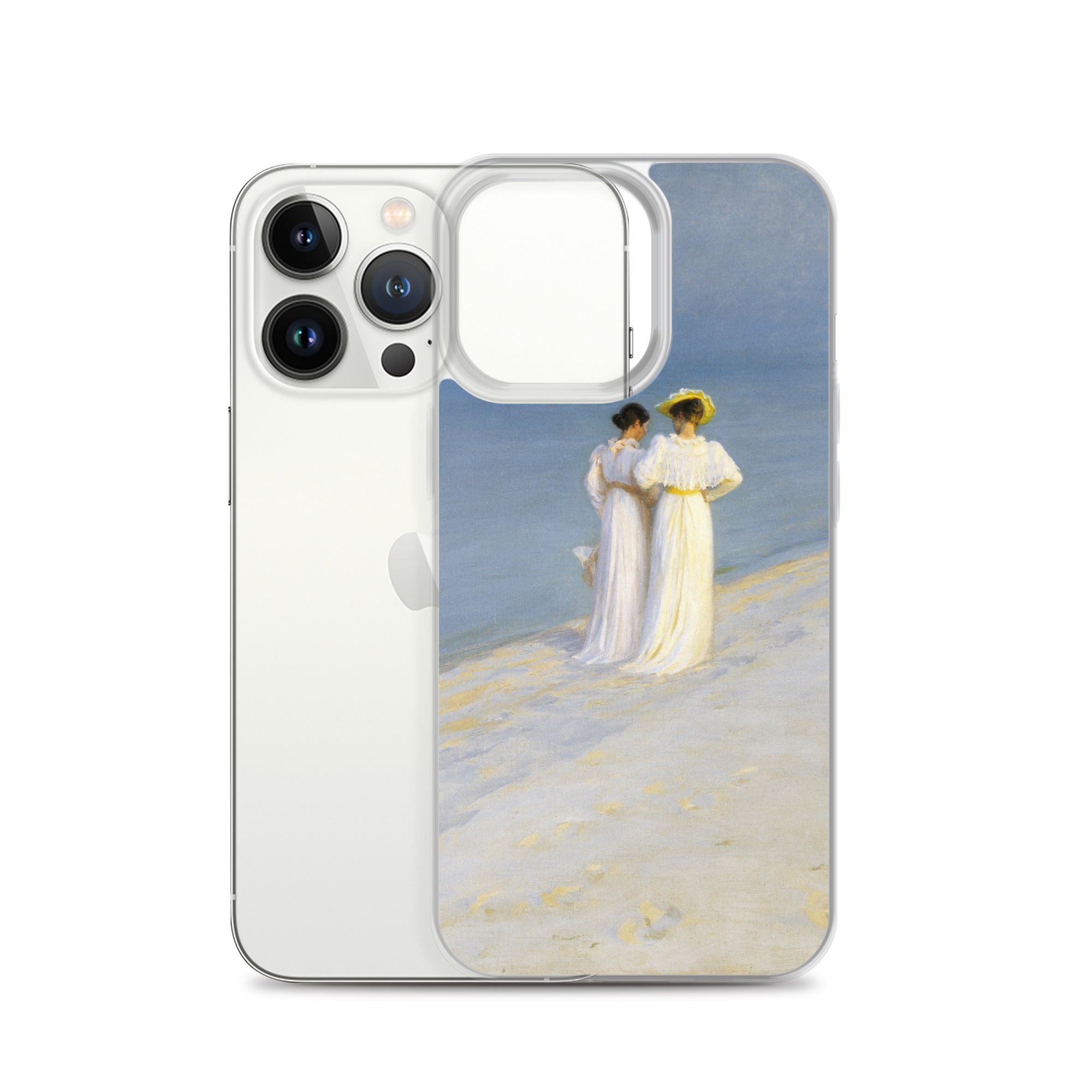 P.S. Krøyer 'Summer Evening on Skagen's Southern Beach' Famous Painting iPhone® Case | Clear Art Case for iPhone®